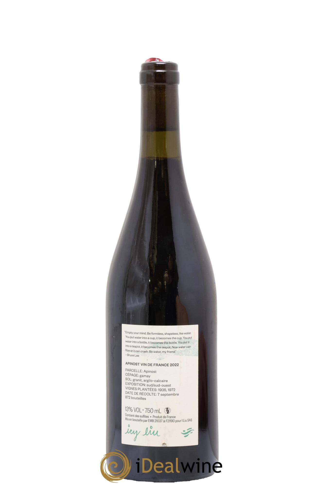 Vin de France Apinost Icy Liu 2022 - Posten von 1 Flasche - 1