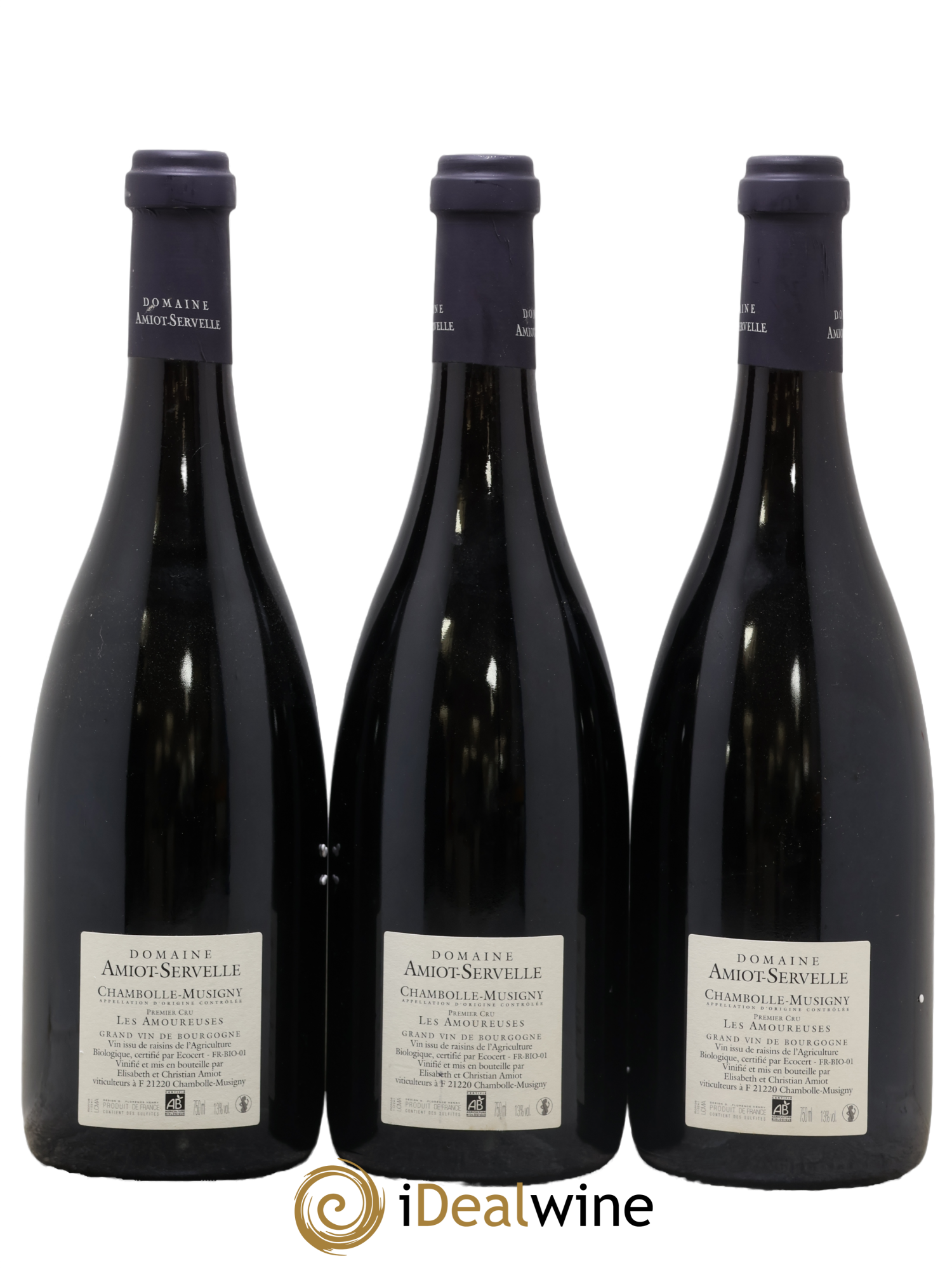 Chambolle-Musigny 1er Cru Les Amoureuses Amiot-Servelle 2009 - Lot de 3 bouteilles - 1