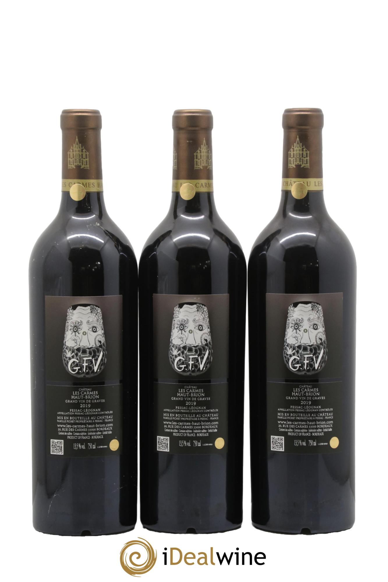 Château Les Carmes Haut-Brion 2019 - Lot of 6 bottles - 4