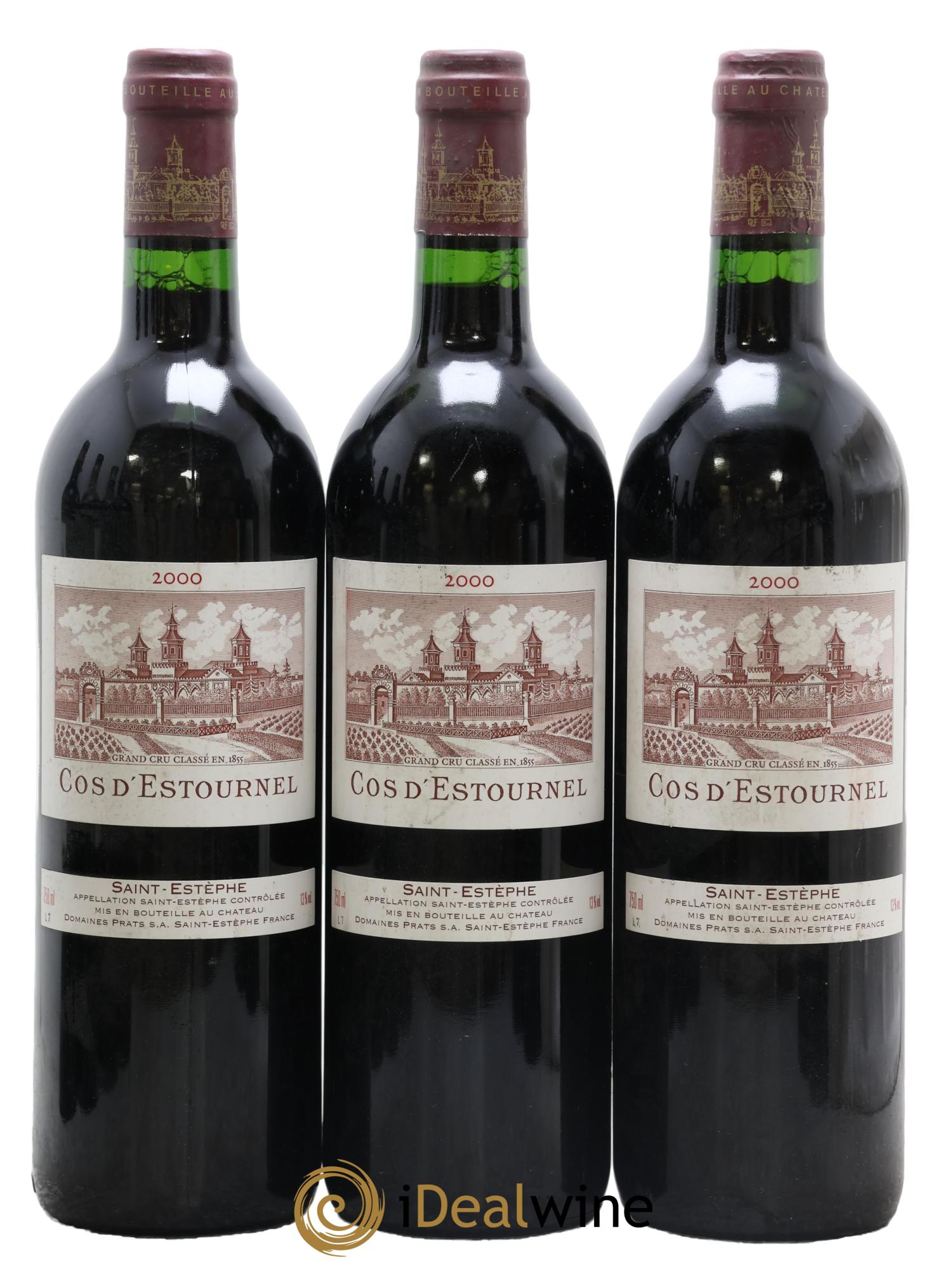 Cos d'Estournel 2ème Grand Cru Classé 2000 - Lot de 3 bouteilles - 0