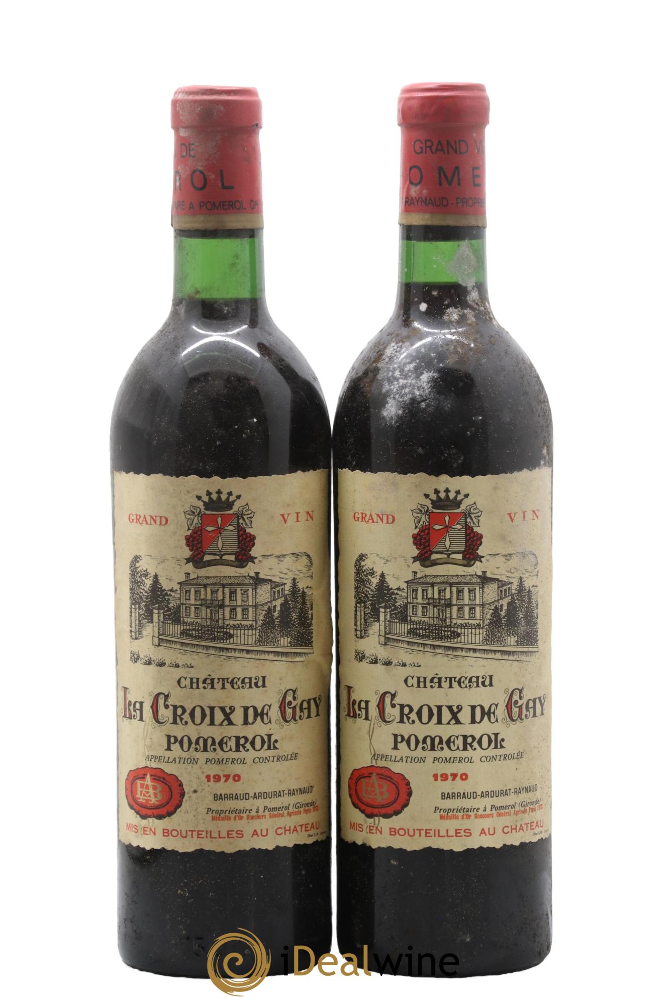 Château la Croix de Gay 1970 - Lot de 2 bouteilles - 0