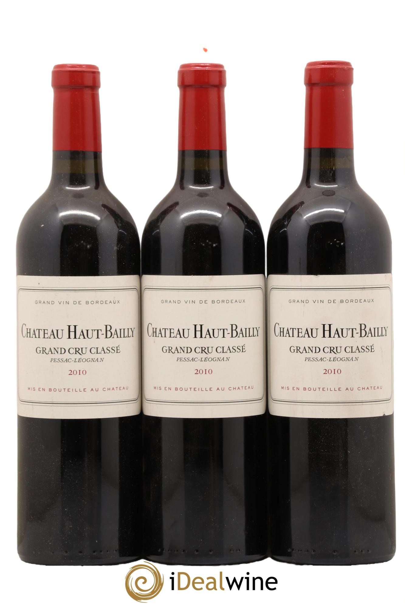 Château Haut-Bailly Cru Classé de Graves 2010 - Lot de 3 bouteilles - 0