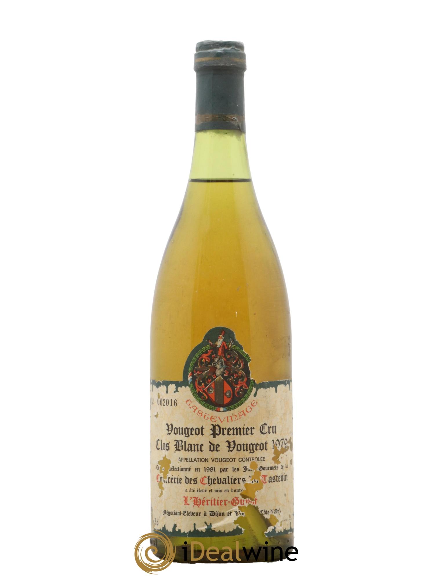 Vougeot 1er Cru Clos Blanc De Vougeot L'Héritier Guyot 1979 - Lot de 1 bouteille - 0