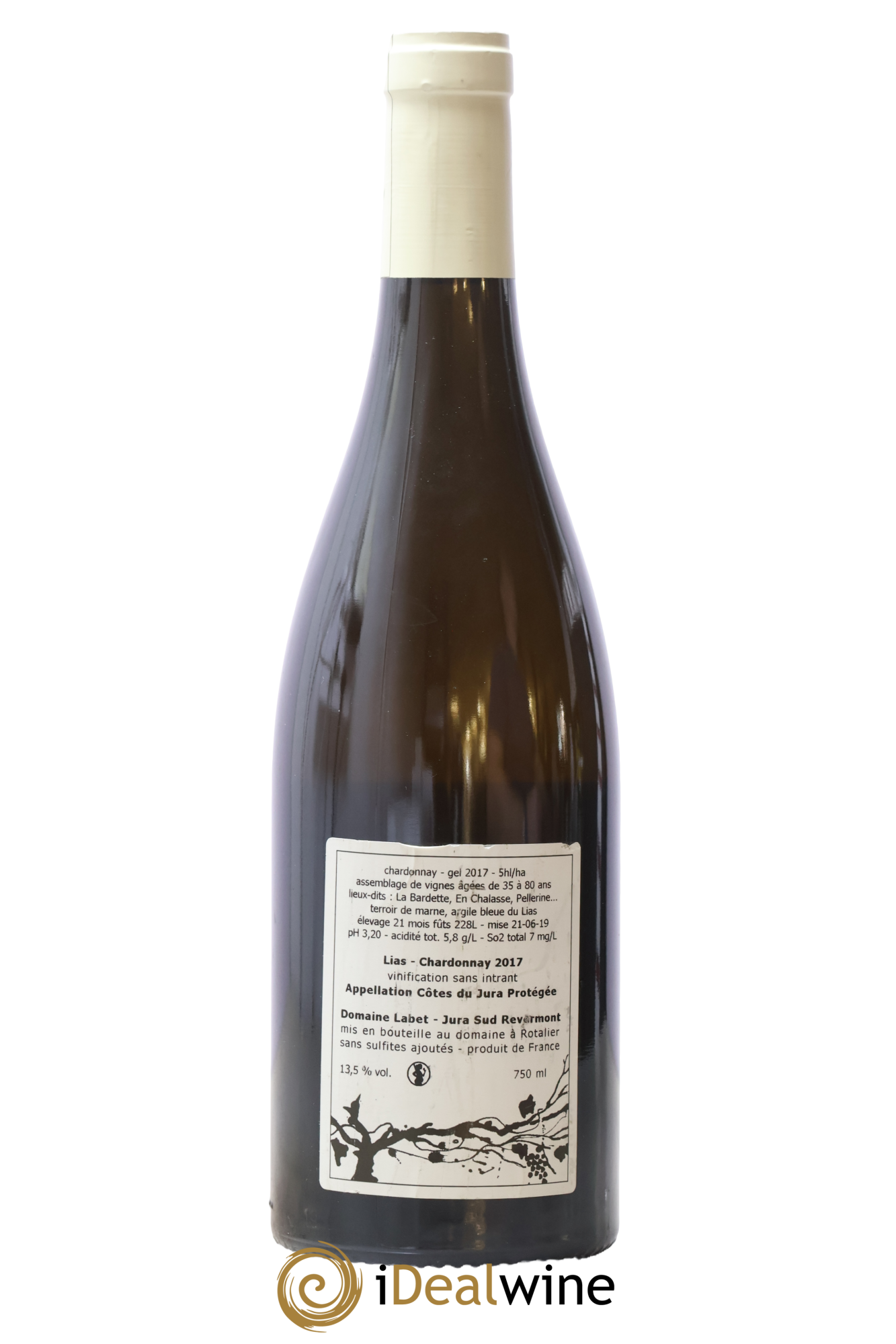 Côtes du Jura Chardonnay Lias Romain - Julien - Charline Labet 2017 - Lot de 1 bouteille - 1