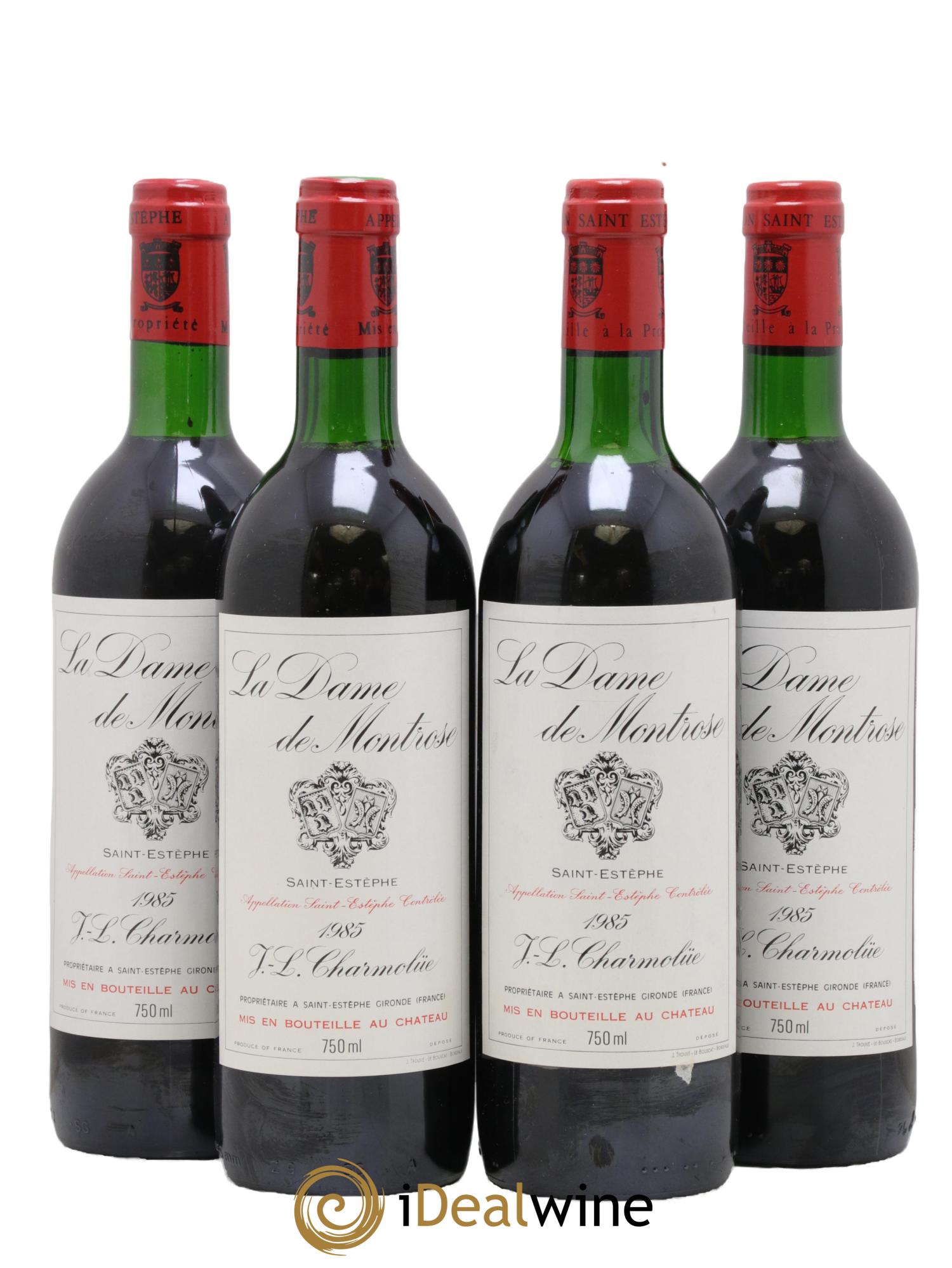 La Dame de Montrose Second Vin 1985 - Lot de 4 bouteilles - 0