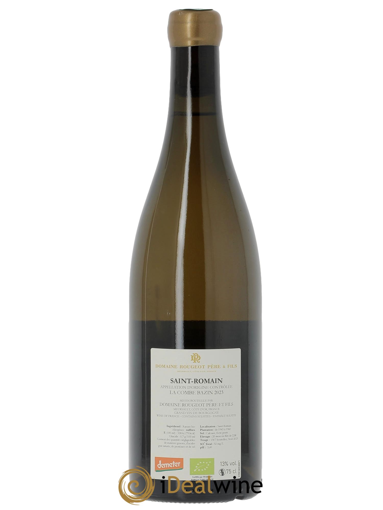 Saint-Romain La Combe Bazin Rougeot Père et Fils 2023 - Lot de 1 bouteille - 1