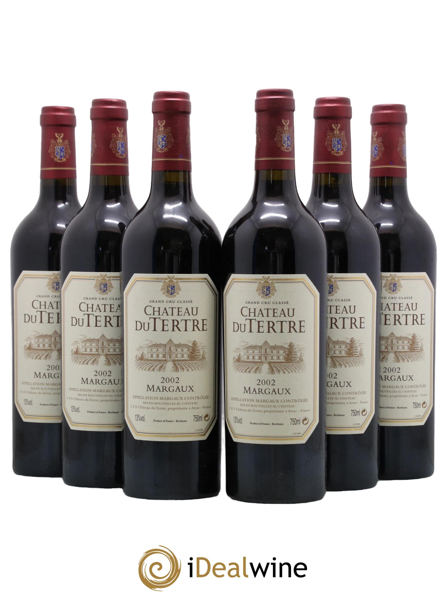 Château du Tertre 5ème Grand Cru Classé 2002 - Lot de 6 bouteilles - 0