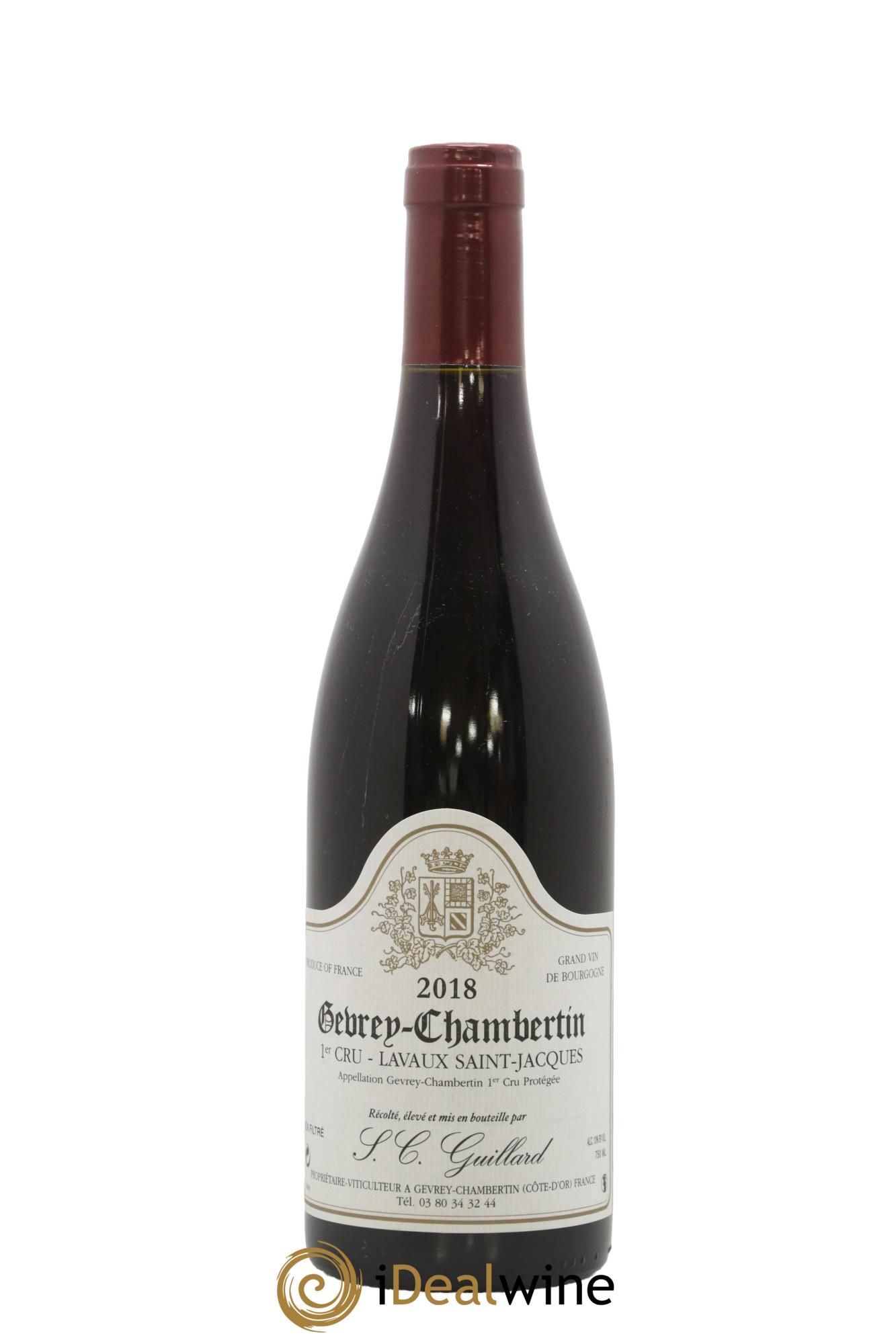 Gevrey-Chambertin 1er Cru Lavaux Saint Jacques Michel Guillard 2018 - Lot of 1 bottle - 0