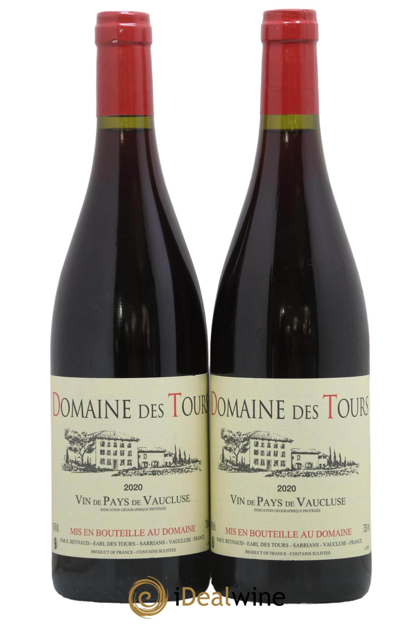 Vaucluse (Vin de Pays de Vaucluse) Domaine des Tours Emmanuel Reynaud 2020 - Lot de 2 bouteilles - 0