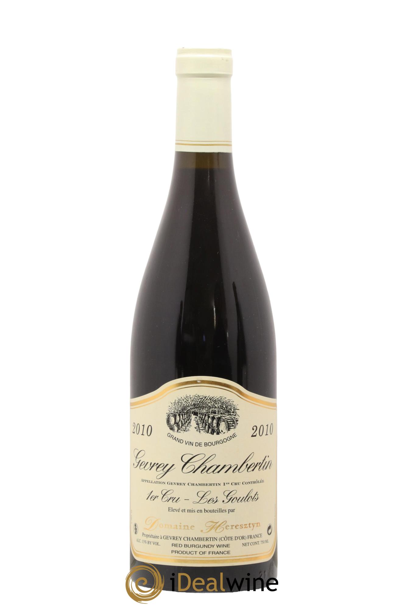 Gevrey-Chambertin 1er Cru Les Goulots Domaine Heresztyn 2010 - Lot de 1 bouteille - 0