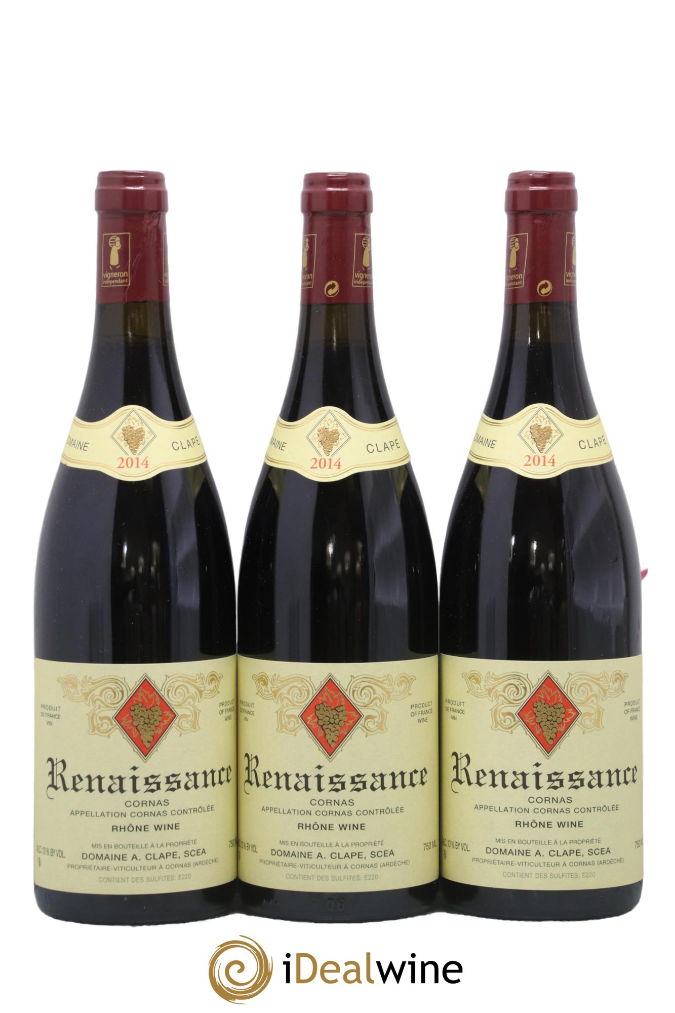 Cornas Renaissance Auguste Clape 2014 - Posten von 3 Flaschen - 0