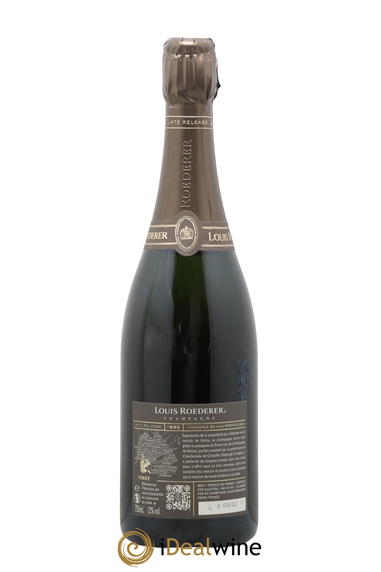 Late Release Louis Roederer  1996 - Lotto di 1 bottiglia - 2