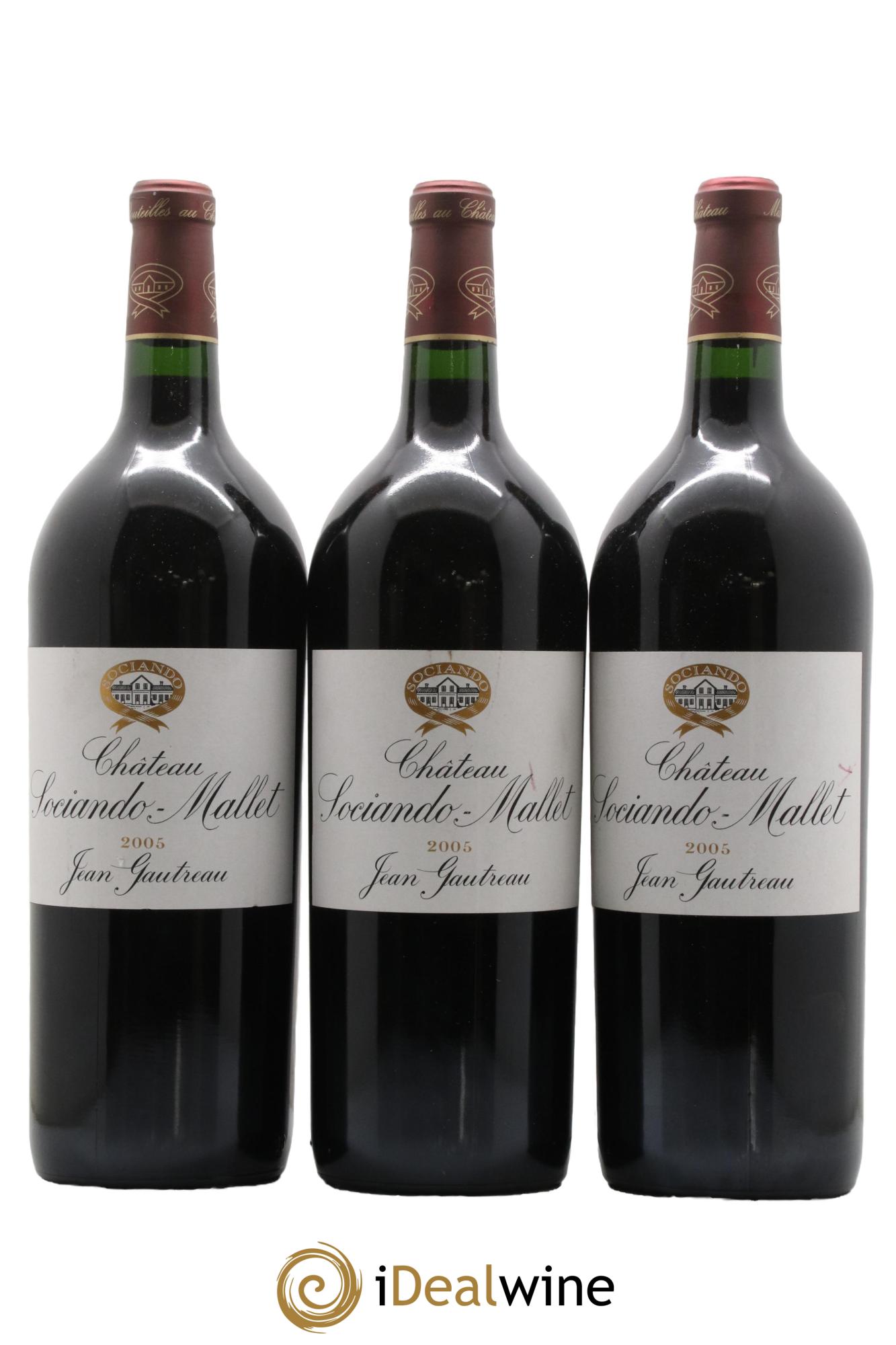 Château Sociando Mallet 2005 - Lot de 3 magnums - 0