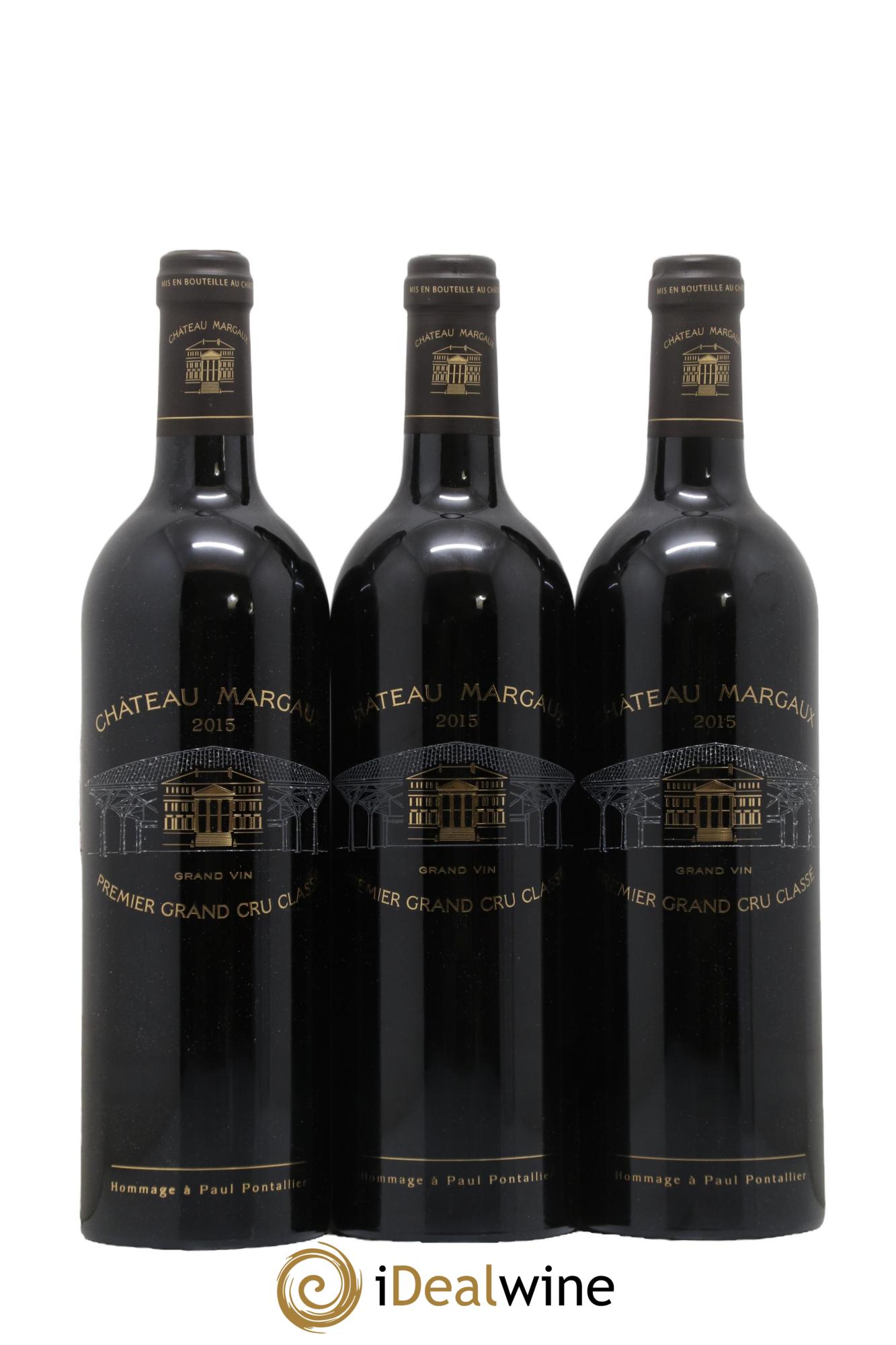 Château Margaux 1er Grand Cru Classé 2015 - Lot de 3 bouteilles - 0