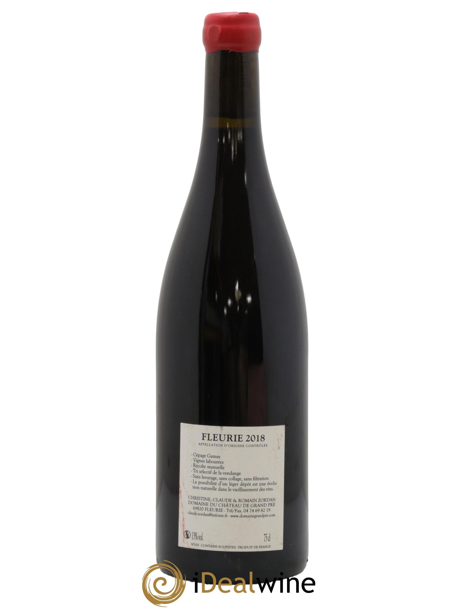Fleurie Cuvée Spaciale Château De Grand Pré 2018 - Lot de 1 bouteille - 1