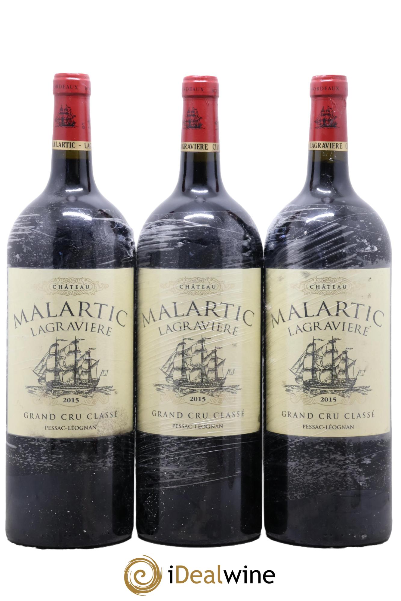Château Malartic-Lagravière Cru Classé de Graves 2015 - Posten von 3 Magnum - 0