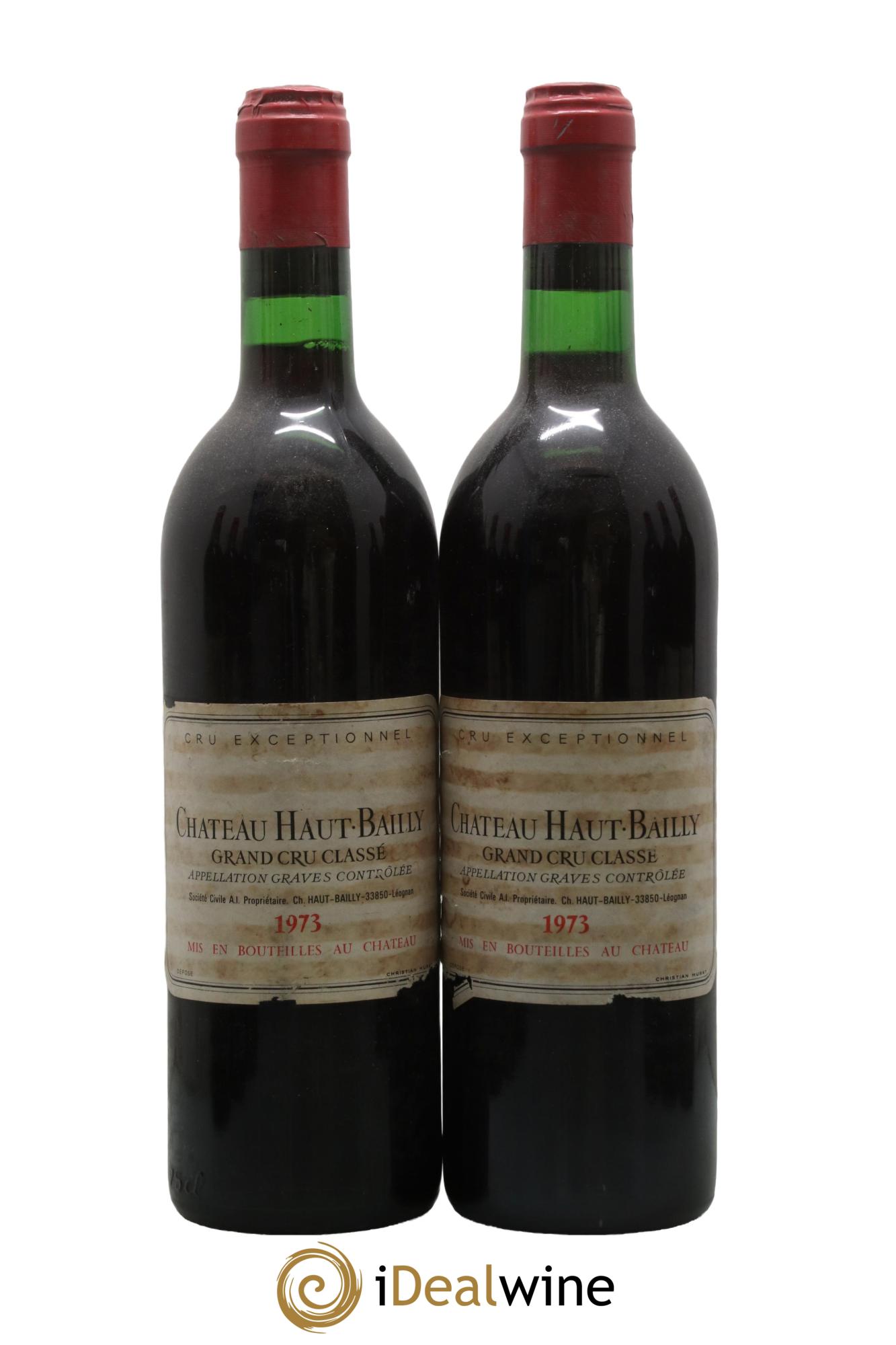 Château Haut-Bailly Cru Classé de Graves 1973 - Lot de 2 bouteilles - 0