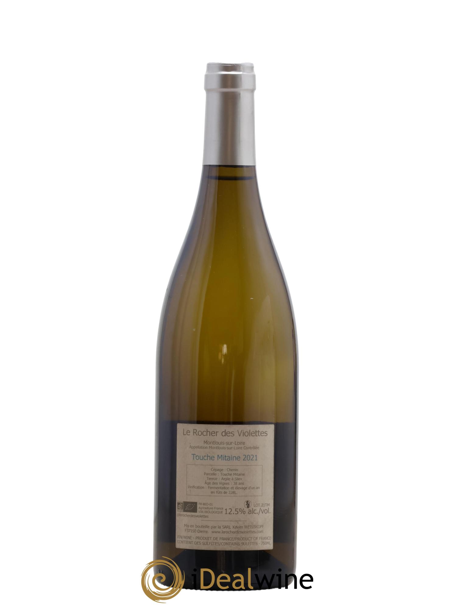 Montlouis-sur-Loire Touche Mitaine Le Rocher des Violettes  2021 - Lot de 1 bouteille - 1