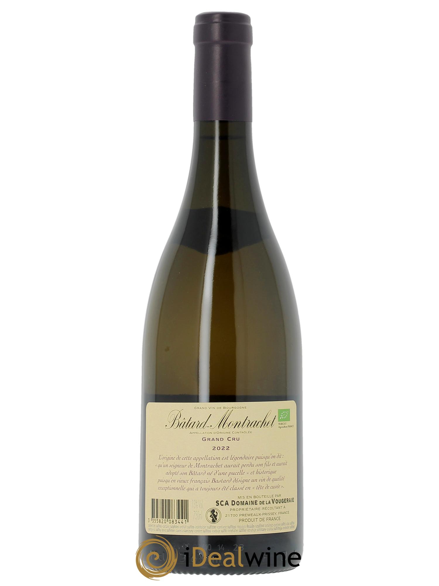 Bâtard-Montrachet Grand Cru La Vougeraie 2022 - Lot de 1 bouteille - 1