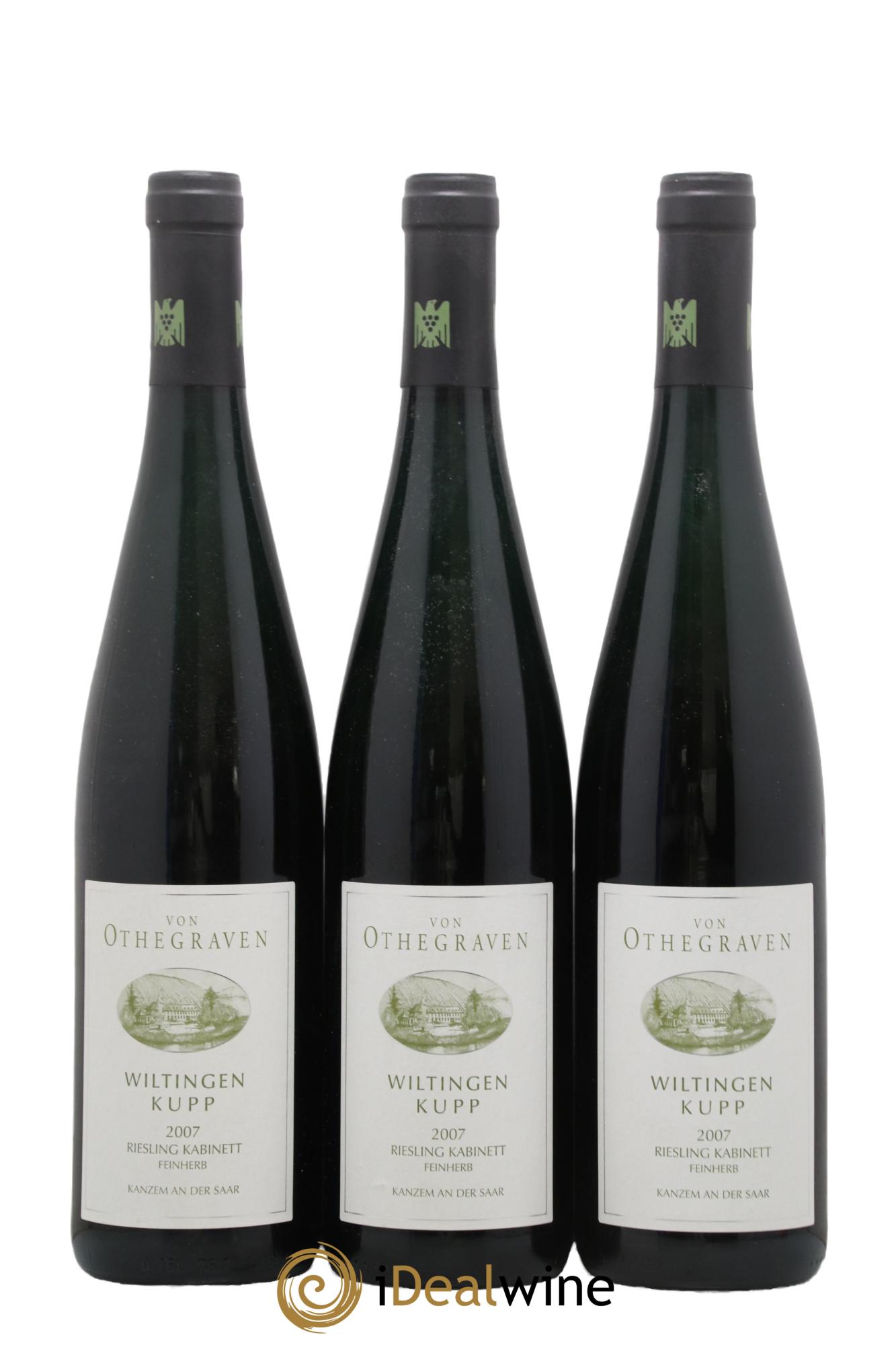 Allemagne Wiltingen Kupp Riesling Kabinett Feinherb Othegraven 2007 - Lot de 3 bouteilles - 0