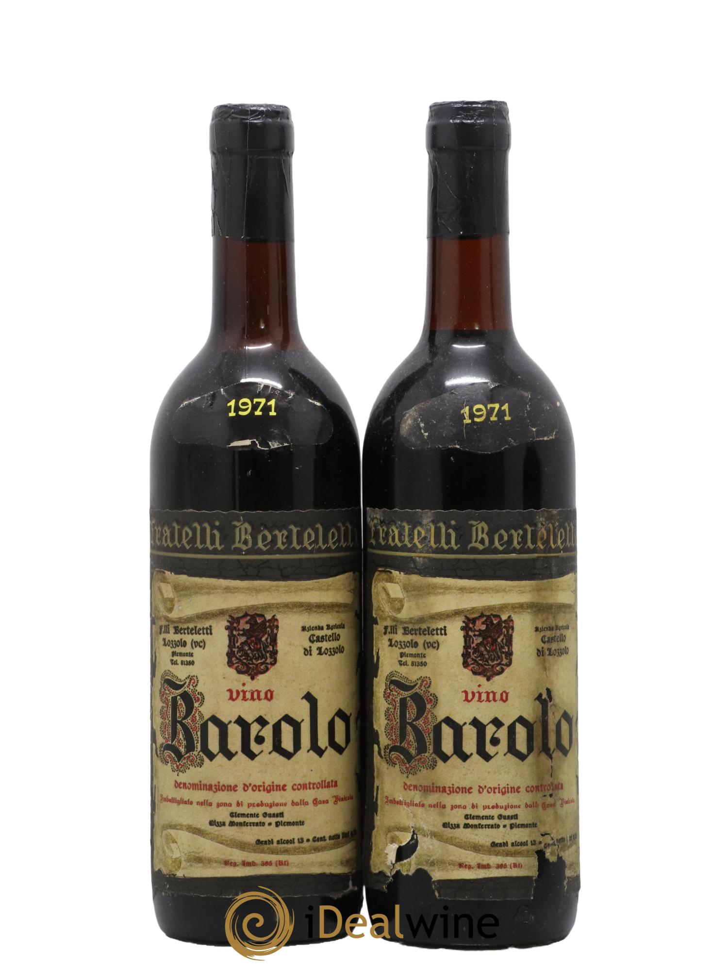Barolo Berteletti 1971 - Lot de 2 bouteilles - 0