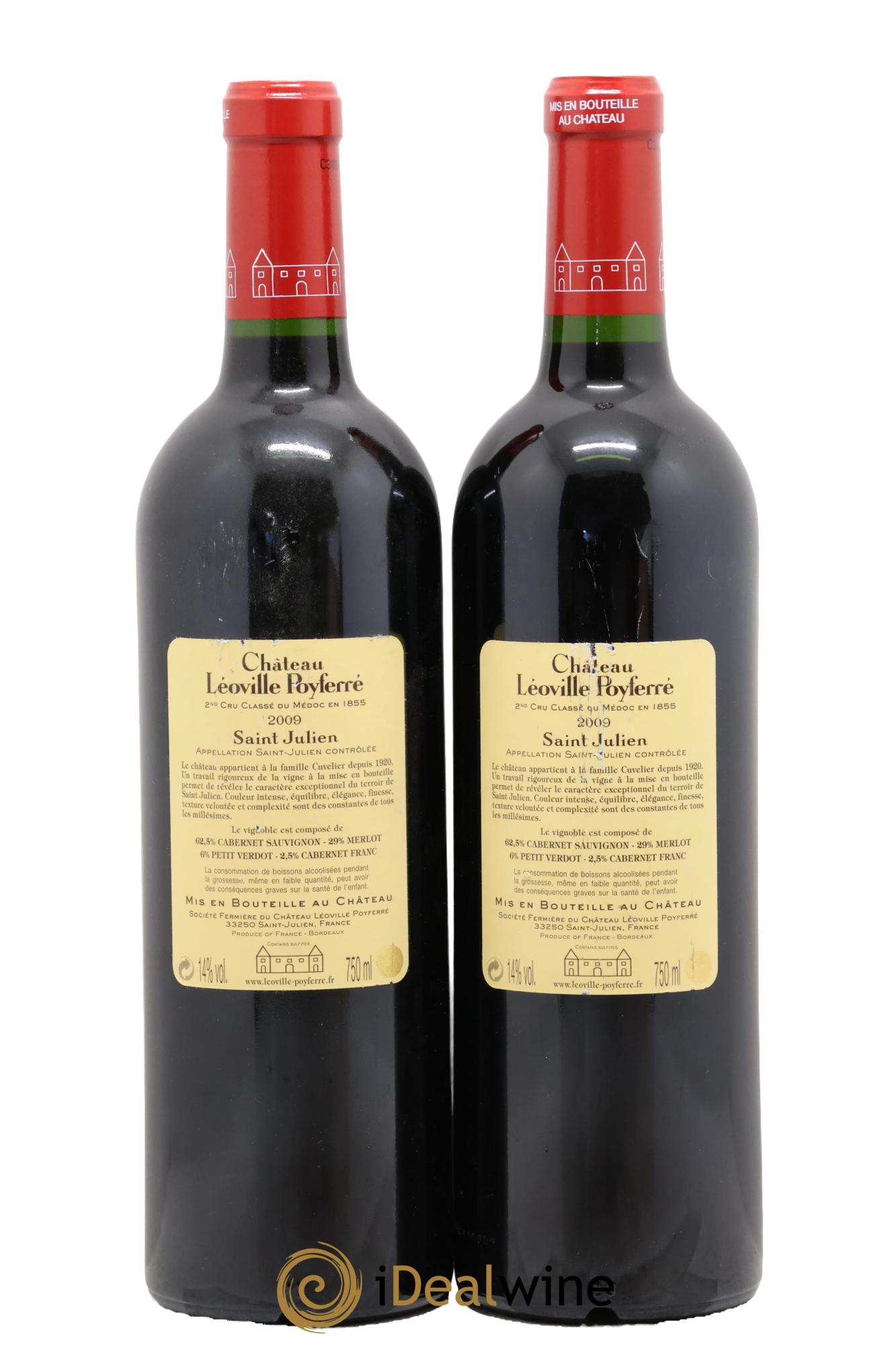 Château Léoville Poyferré 2ème Grand Cru Classé 2009 - Posten von 2 Flaschen - 1
