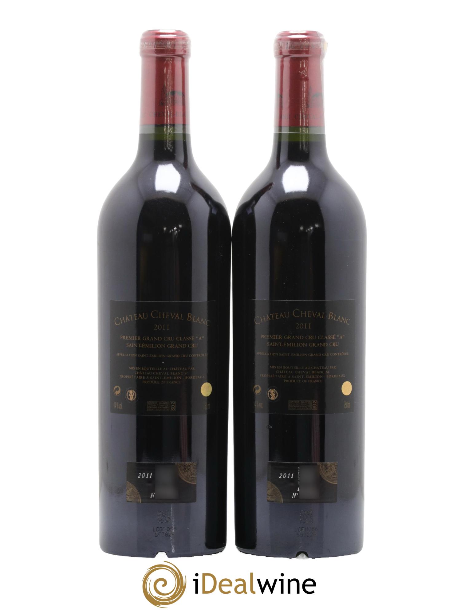Château Cheval Blanc 1er Grand Cru Classé A 2011 - Lot de 2 bouteilles - 1