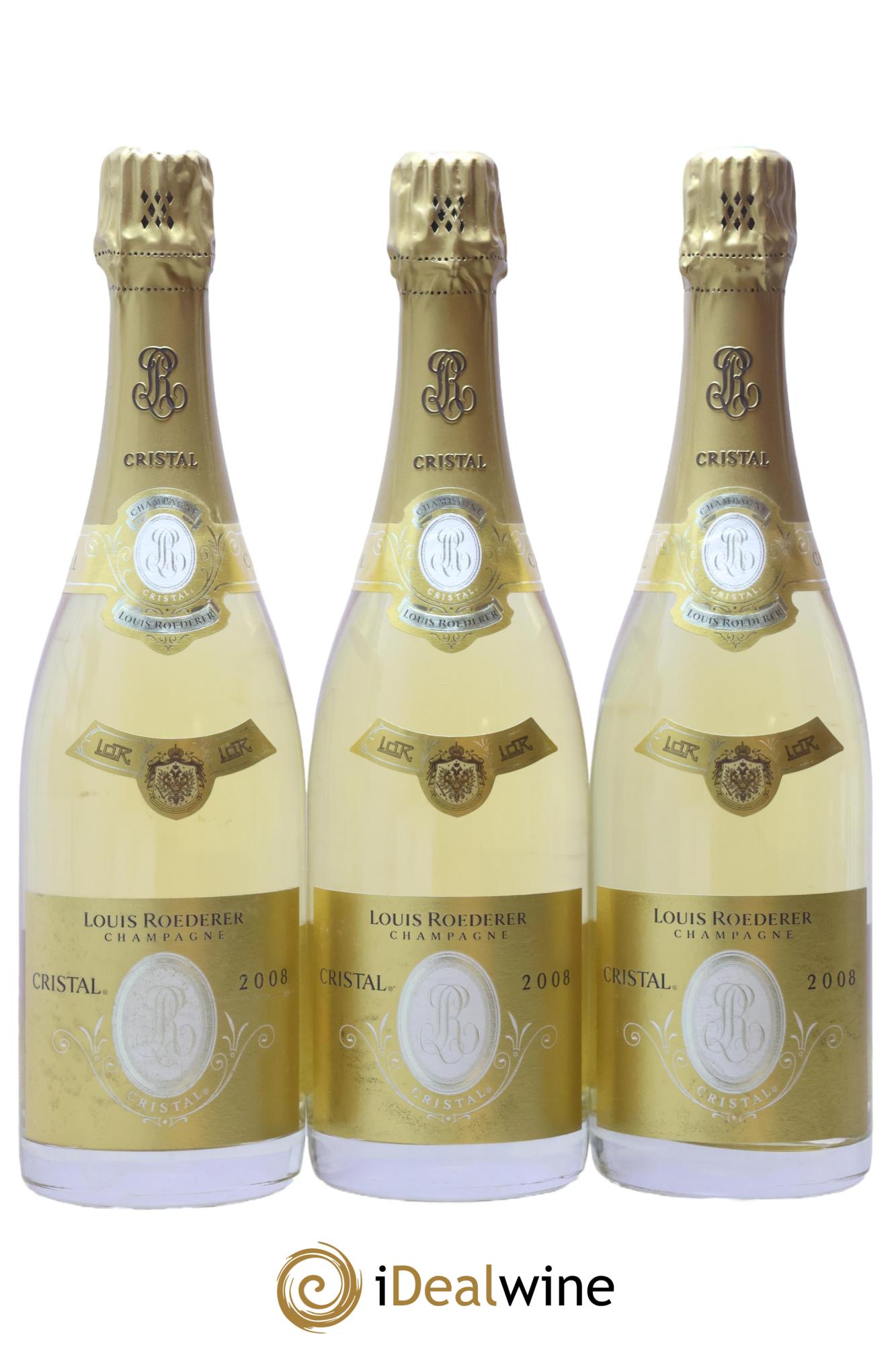 Cristal Louis Roederer 2008 - Posten von 3 Flaschen - 0