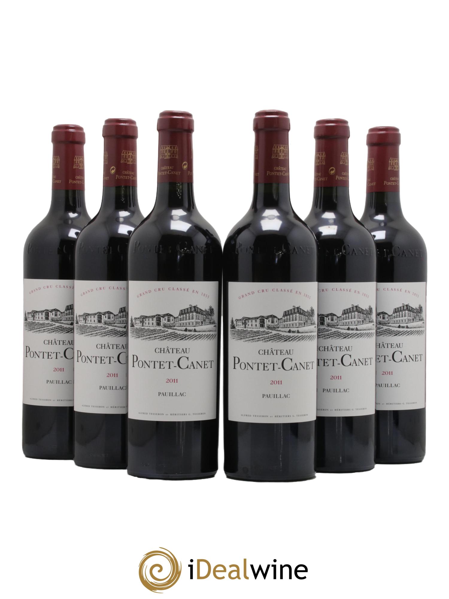 Château Pontet Canet 5ème Grand Cru Classé 2011 - Lot de 6 bouteilles - 0