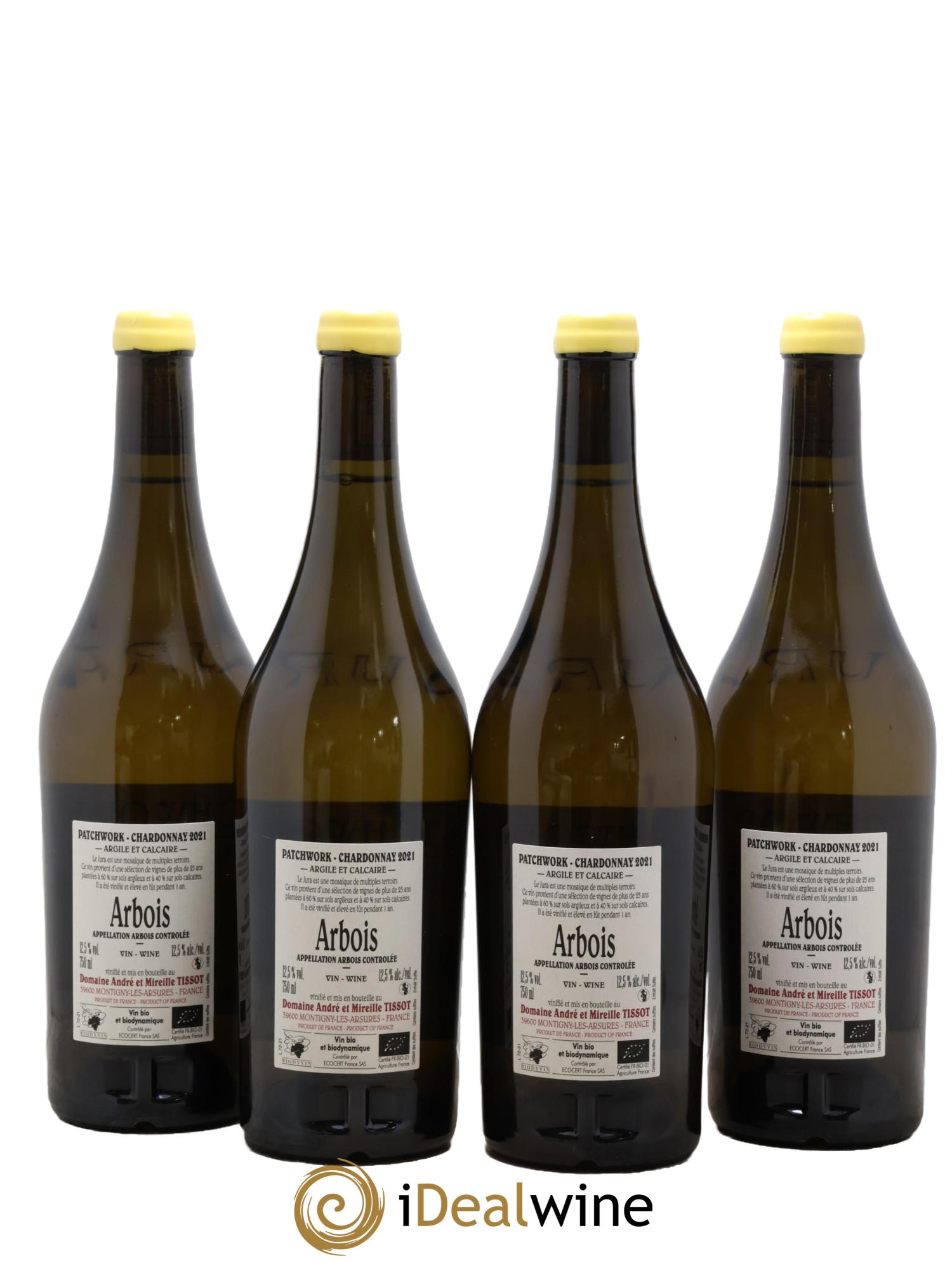 Arbois Patchwork Bénédicte et Stéphane Tissot 2021 - Lot of 4 bottles - 1