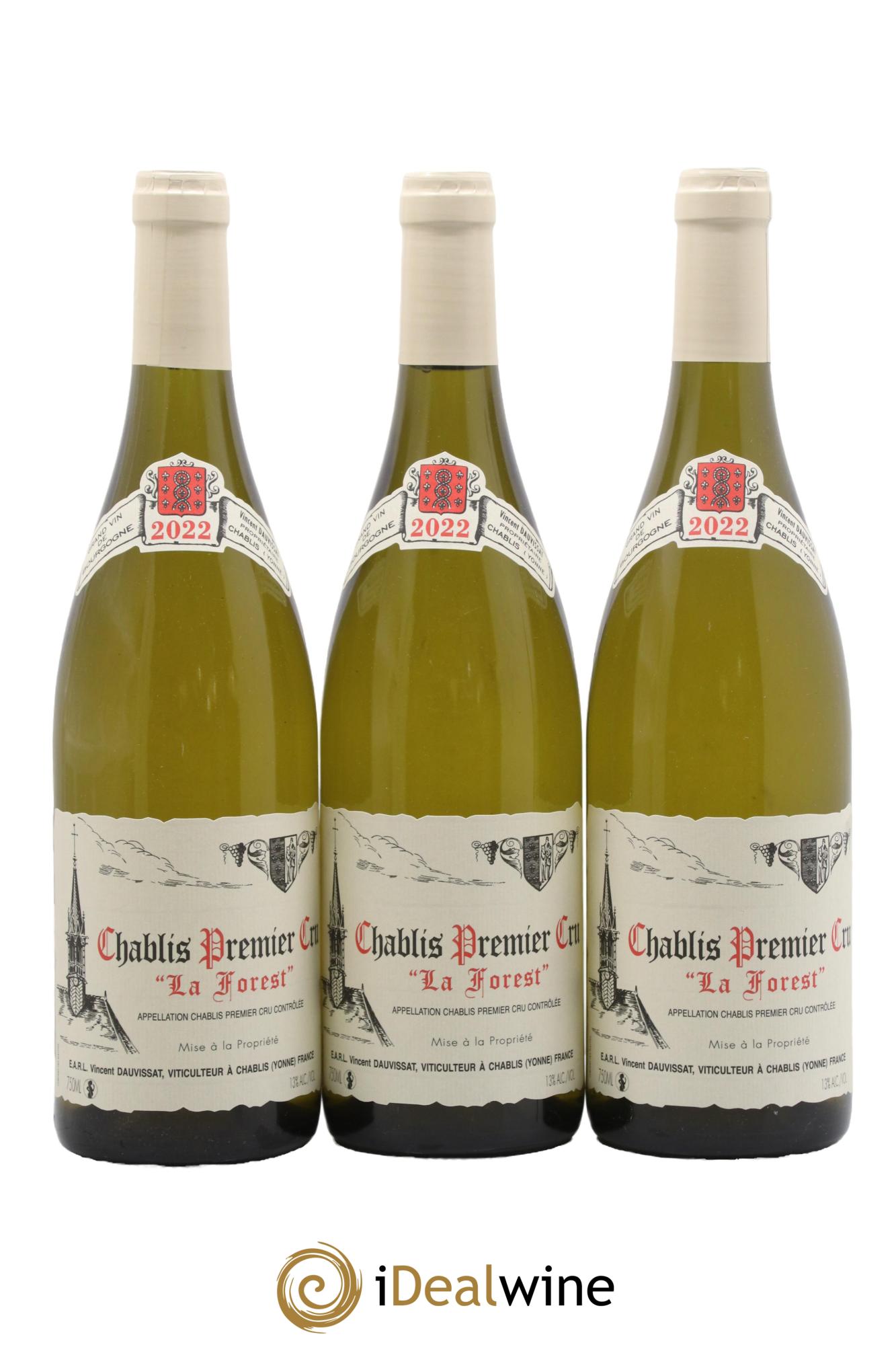 Chablis 1er Cru La Forest Vincent Dauvissat (Domaine) 2022 - Lot de 3 bouteilles - 0