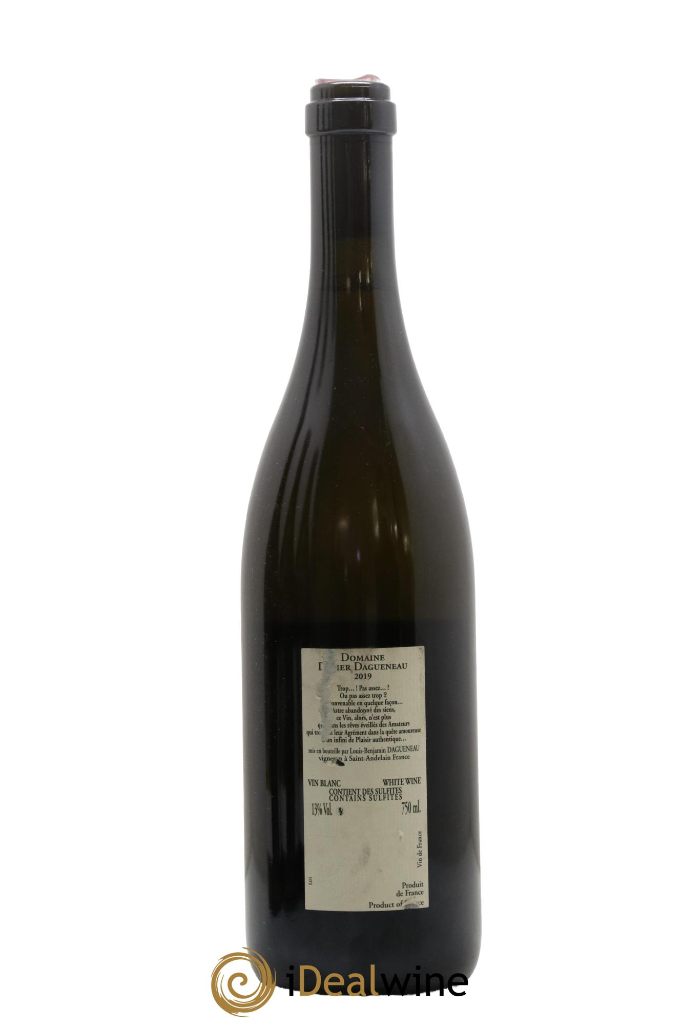 Vin de France Blanc Etc Dagueneau (Domaine Didier - Louis-Benjamin) 2019 - Lot of 1 bottle - 1