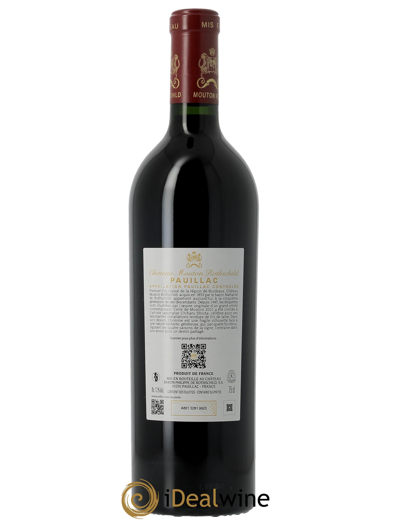 Château Mouton Rothschild 1er Grand Cru Classé (OWC if 3 bts) 2021 - Lot of 1 bottle - 1