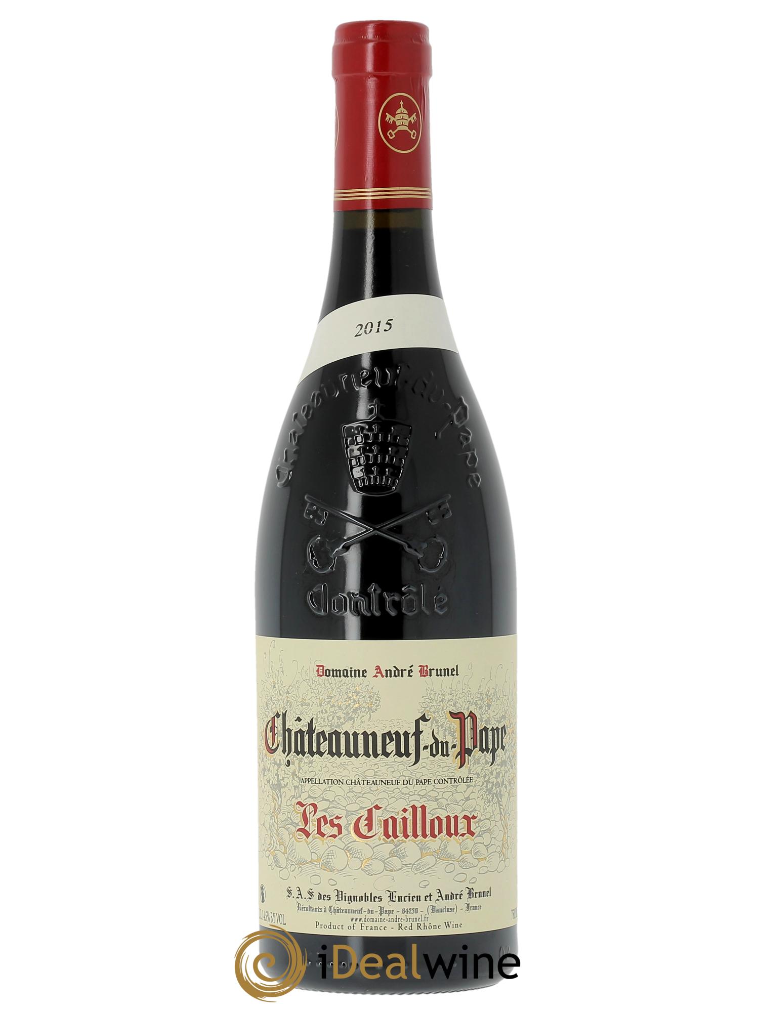 Châteauneuf-du-Pape Les Cailloux André Brunel  2015 - Lot de 1 bouteille - 0