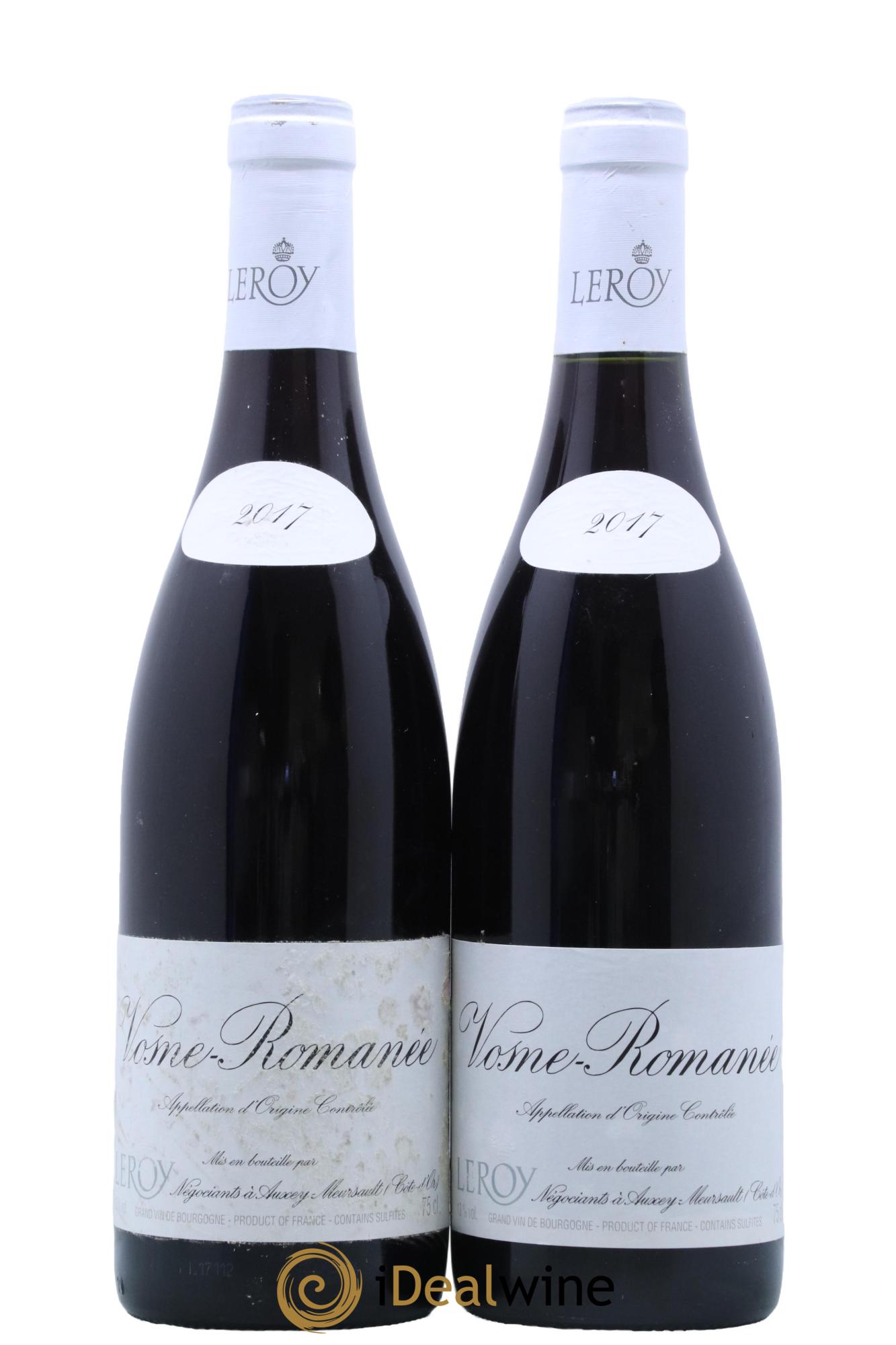 Vosne-Romanée Leroy SA 2017 - Lot de 2 bouteilles - 0