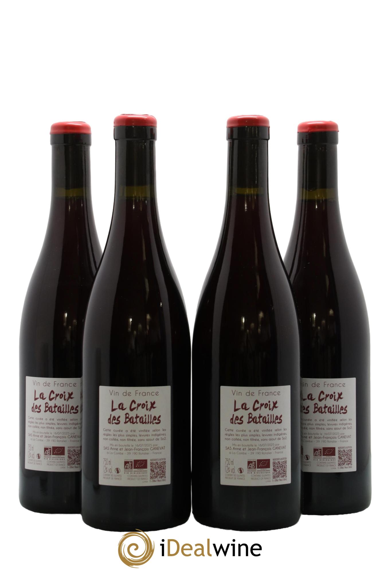 Vin de France La Croix des Batailles Anne et Jean François Ganevat - Lot de 4 bouteilles - 1