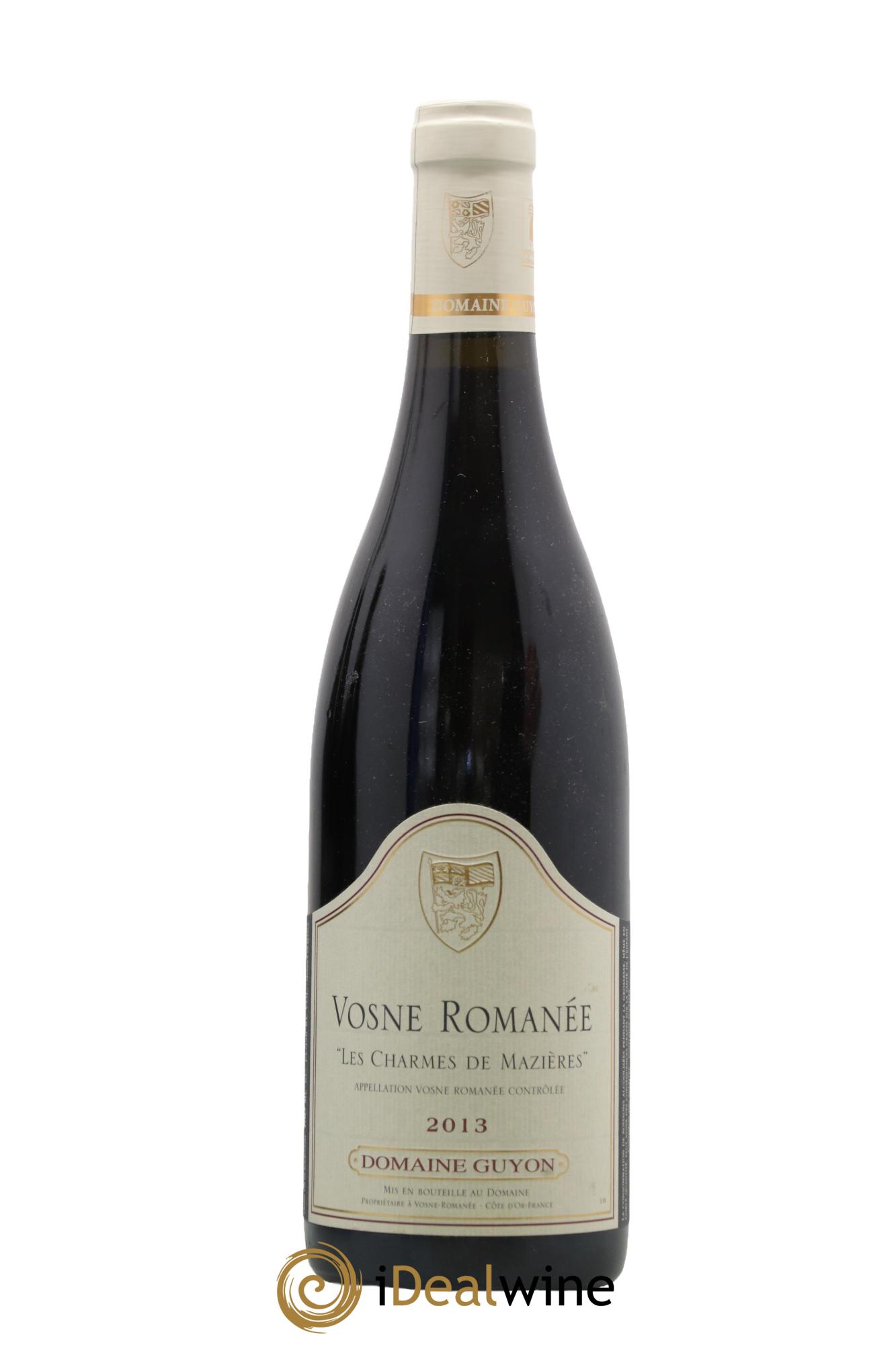 Vosne-Romanée Les Charmes de Mazières Guyon (Domaine) 2013 - Lot de 1 bouteille - 0