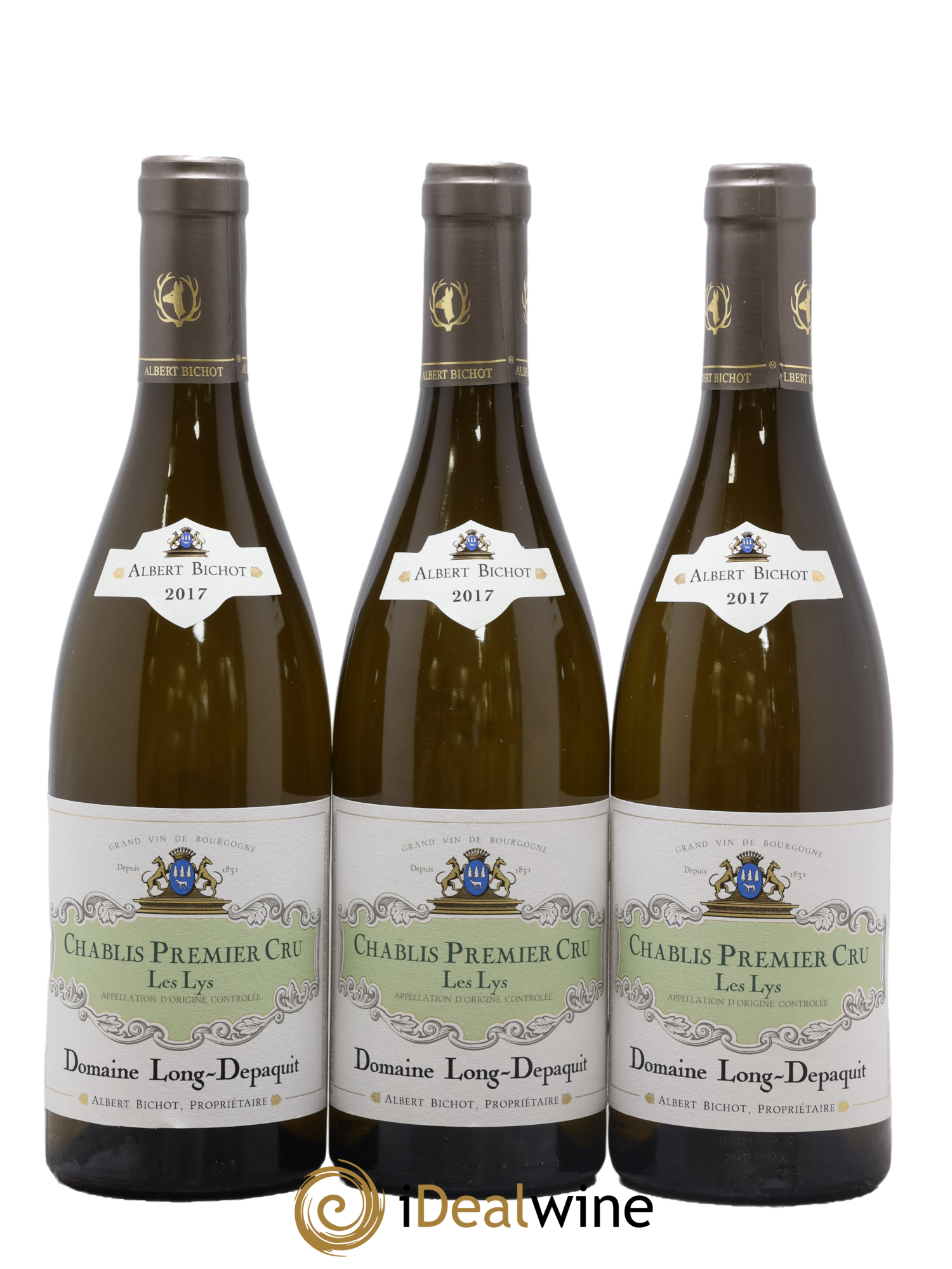 Chablis 1er Cru Les Lys Long Depaquit - Albert Bichot (Domaine) 2017 - Lot de 3 bouteilles - 0