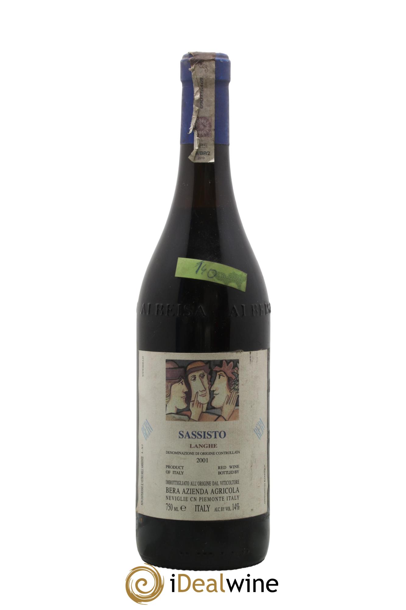Langhe DOC Sassisto Bera Azienda Agricola 2001 - Lot de 1 bouteille - 0