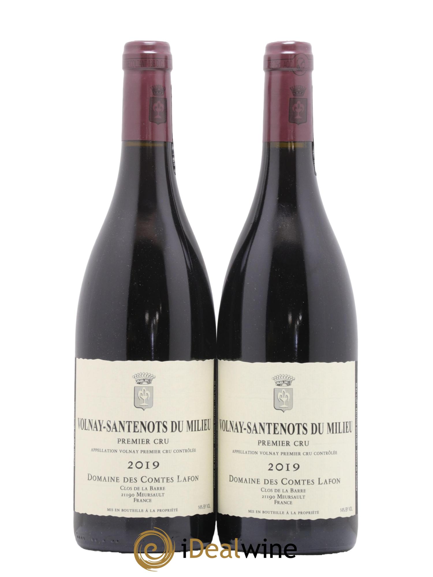 Volnay 1er Cru Santenots du Milieu Comtes Lafon (Domaine des) 2019 - Lotto di 2 bottiglie - 0