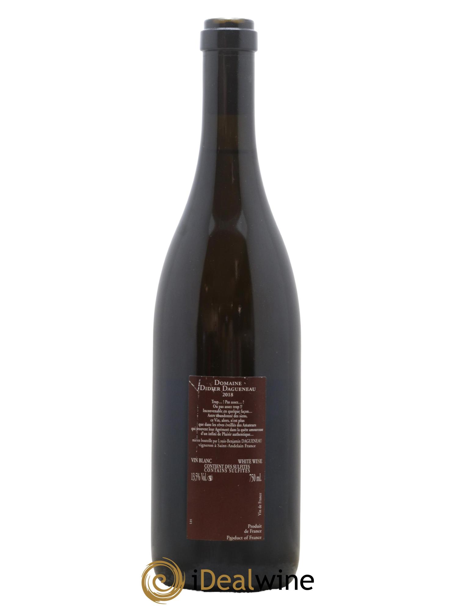 Vin de France (anciennement Pouilly-Fumé) Pur Sang Dagueneau (Domaine Didier - Louis-Benjamin) 2018 - Lot de 1 bouteille - 1