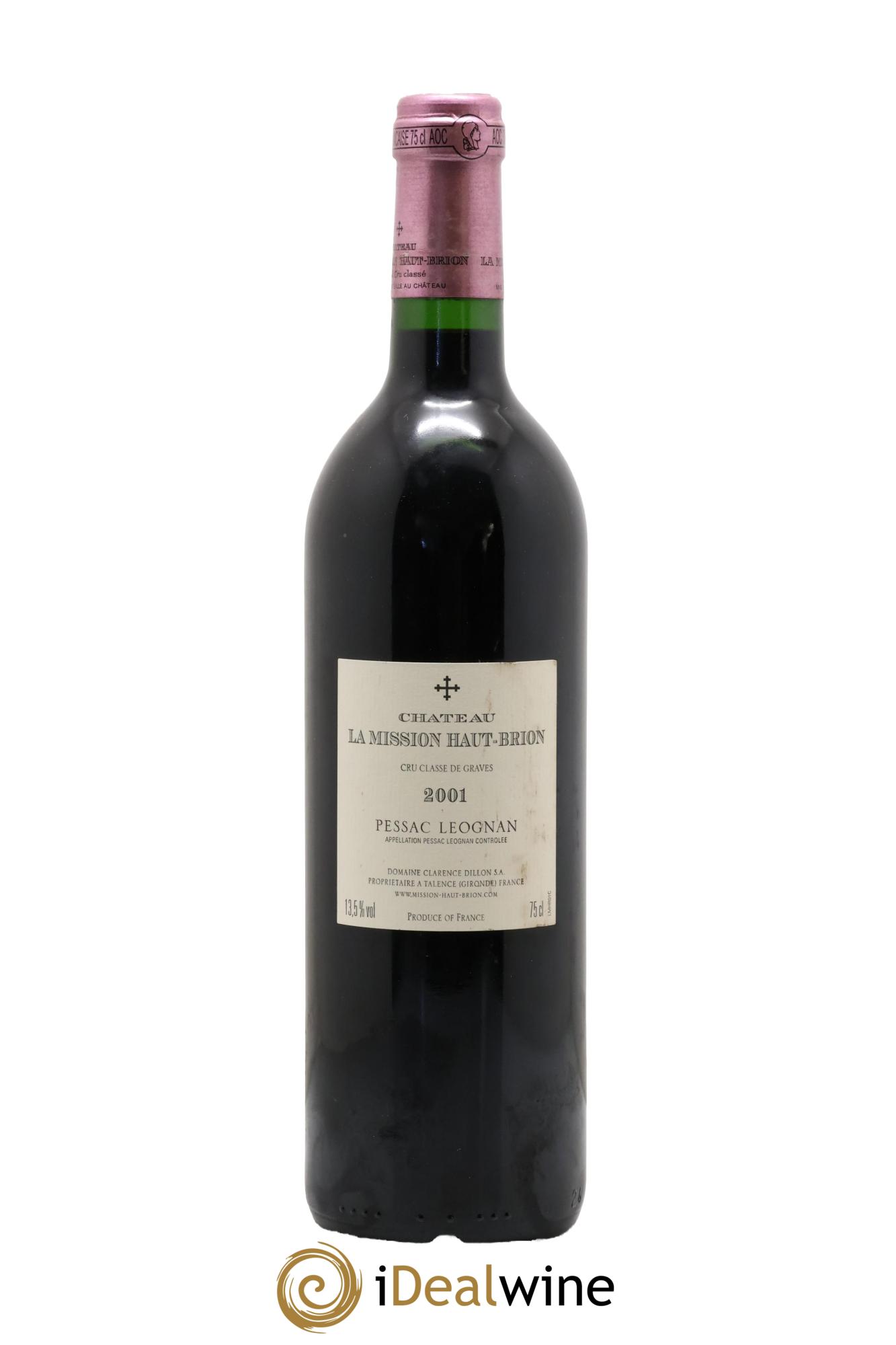 Château la Mission Haut-Brion Cru Classé de Graves 2001 - Lot de 1 bouteille - 1