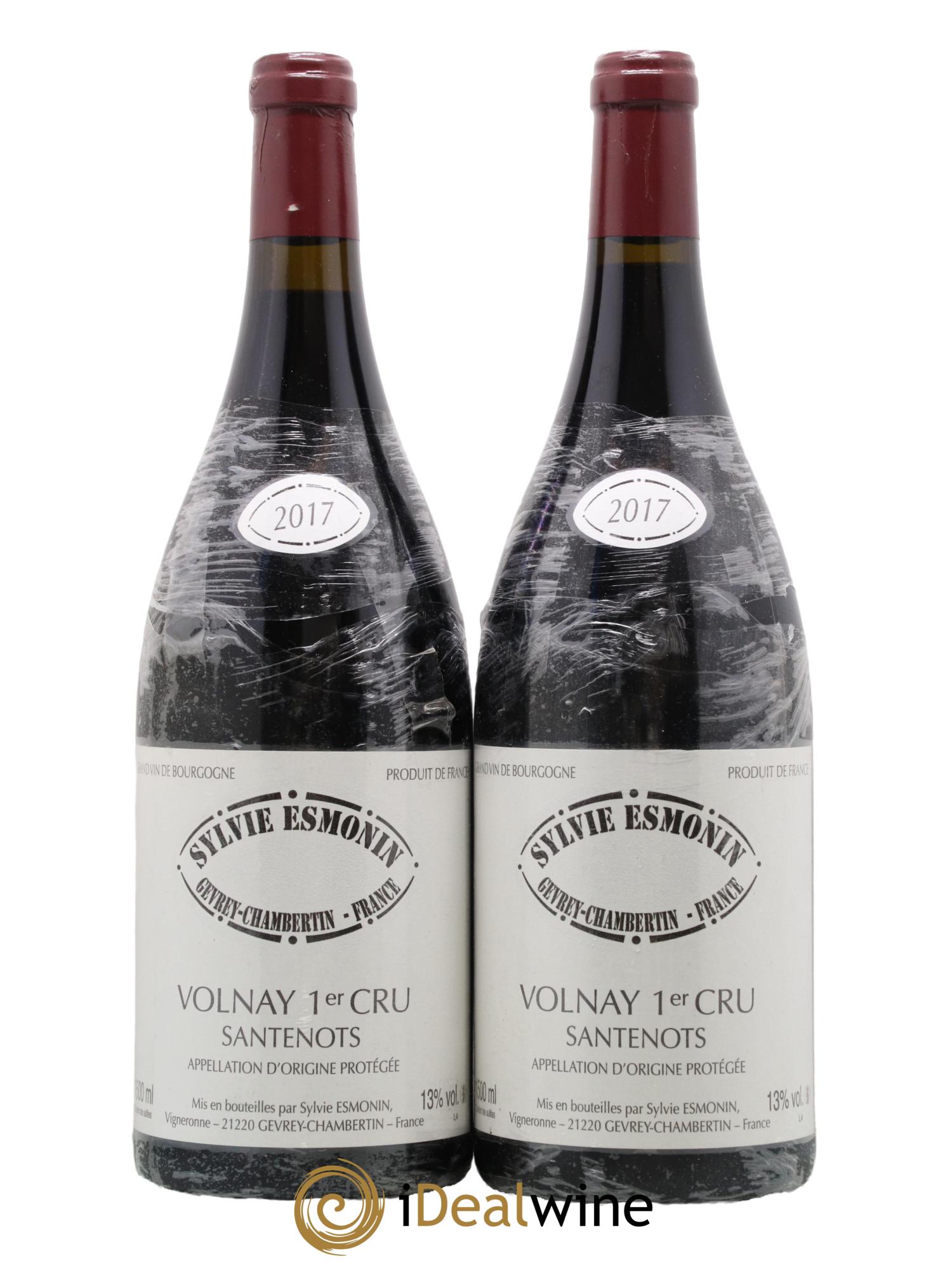 Volnay 1er Cru Santenots Sylvie Esmonin 2017 - Lot de 2 magnums - 0