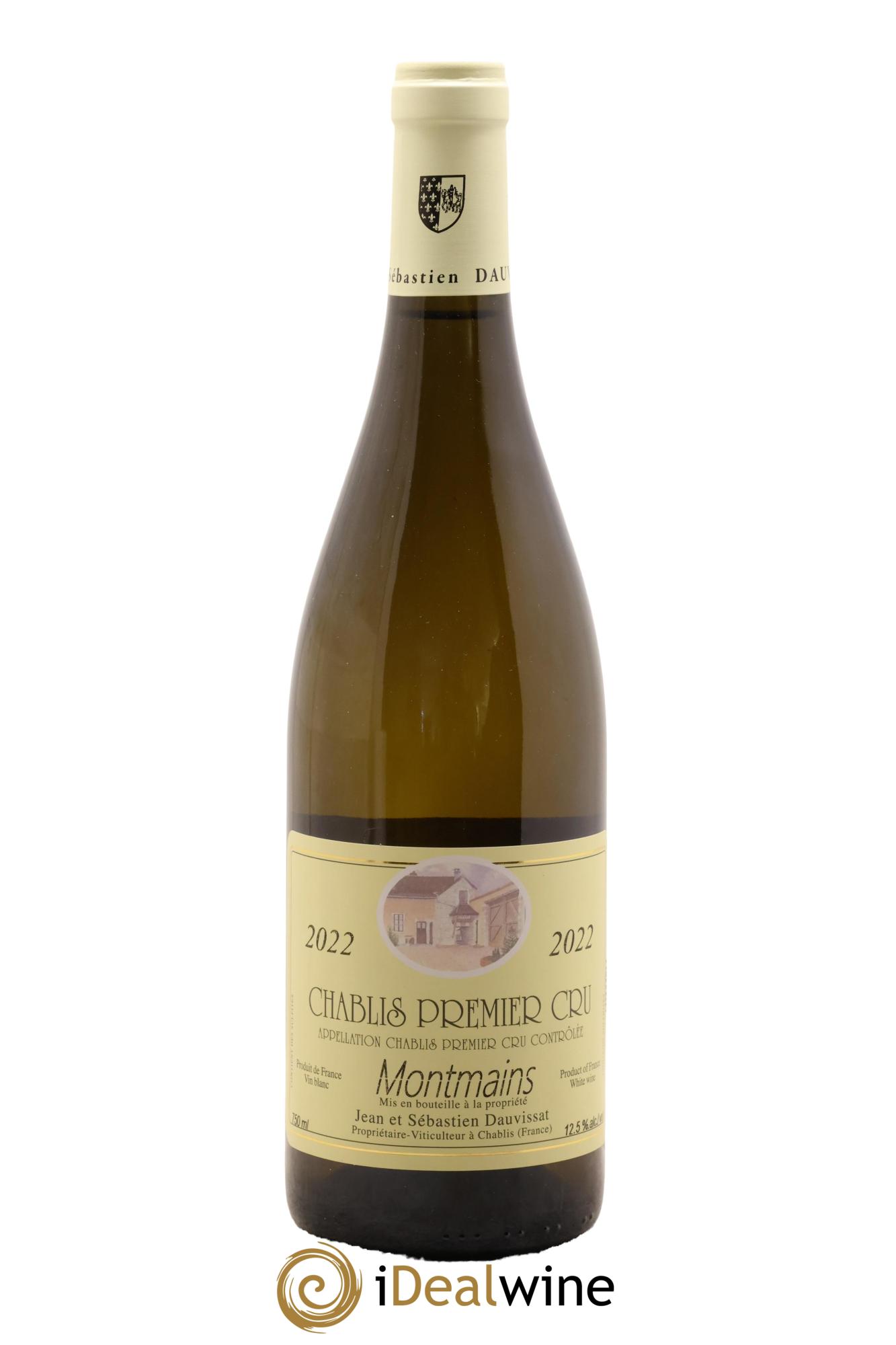 Chablis 1er Cru Montmains Jean et Sébastien Dauvissat 2022 - Lot de 1 bouteille - 0