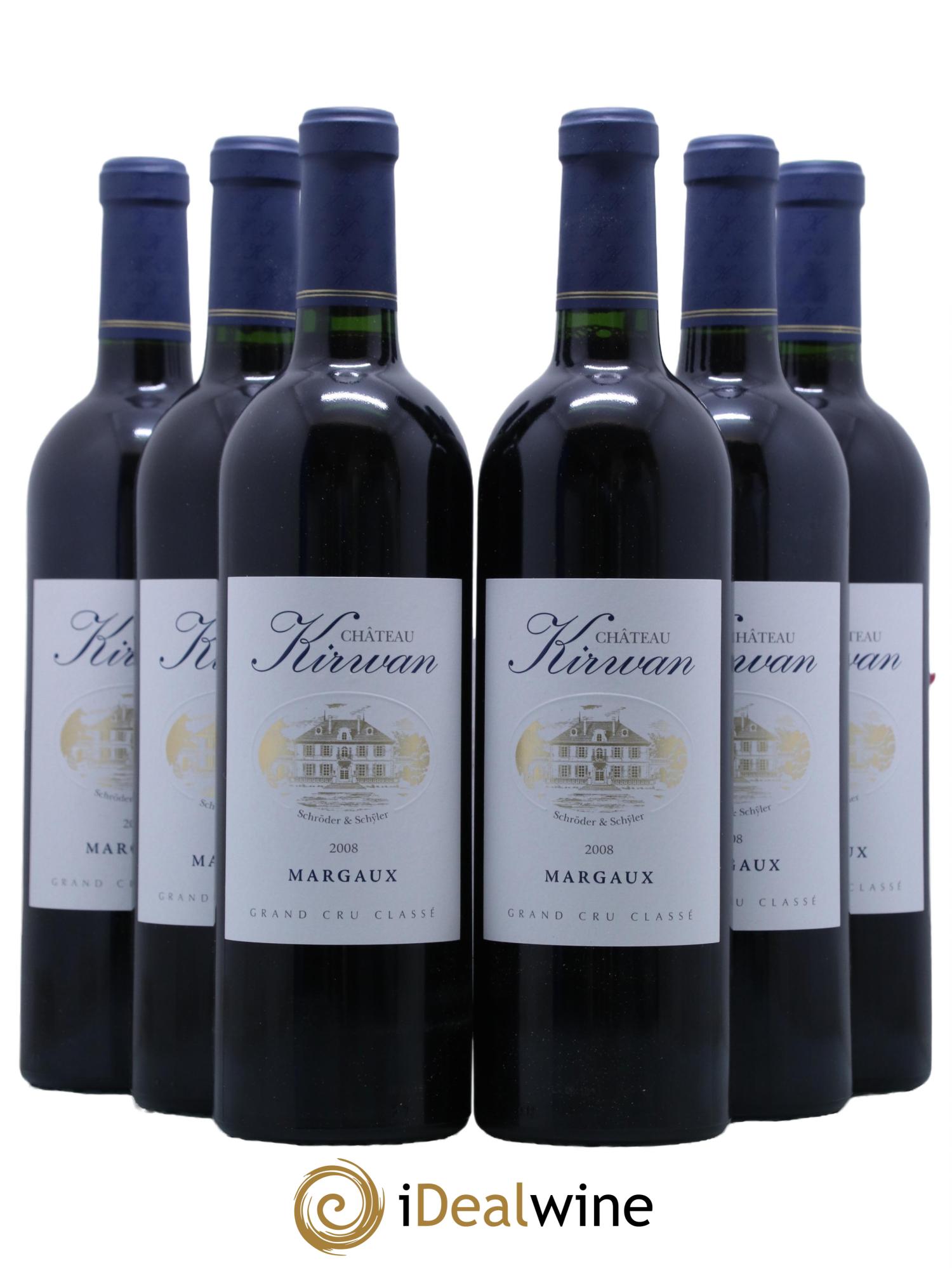 Château Kirwan 3ème Grand Cru Classé 2008 - Lot de 6 bouteilles - 0