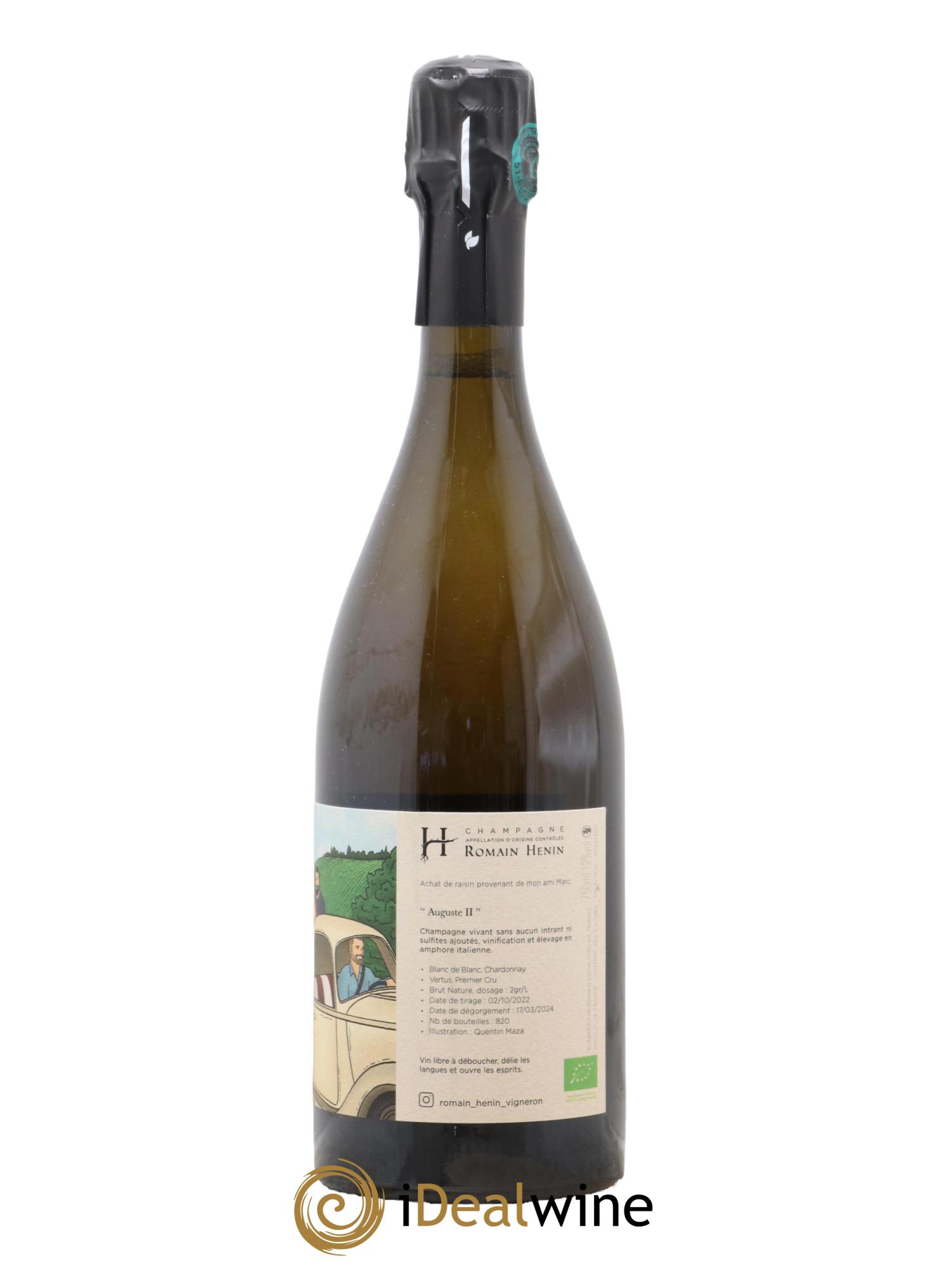 Champagne Auguste II Romain Hénin - Lot de 1 bouteille - 1