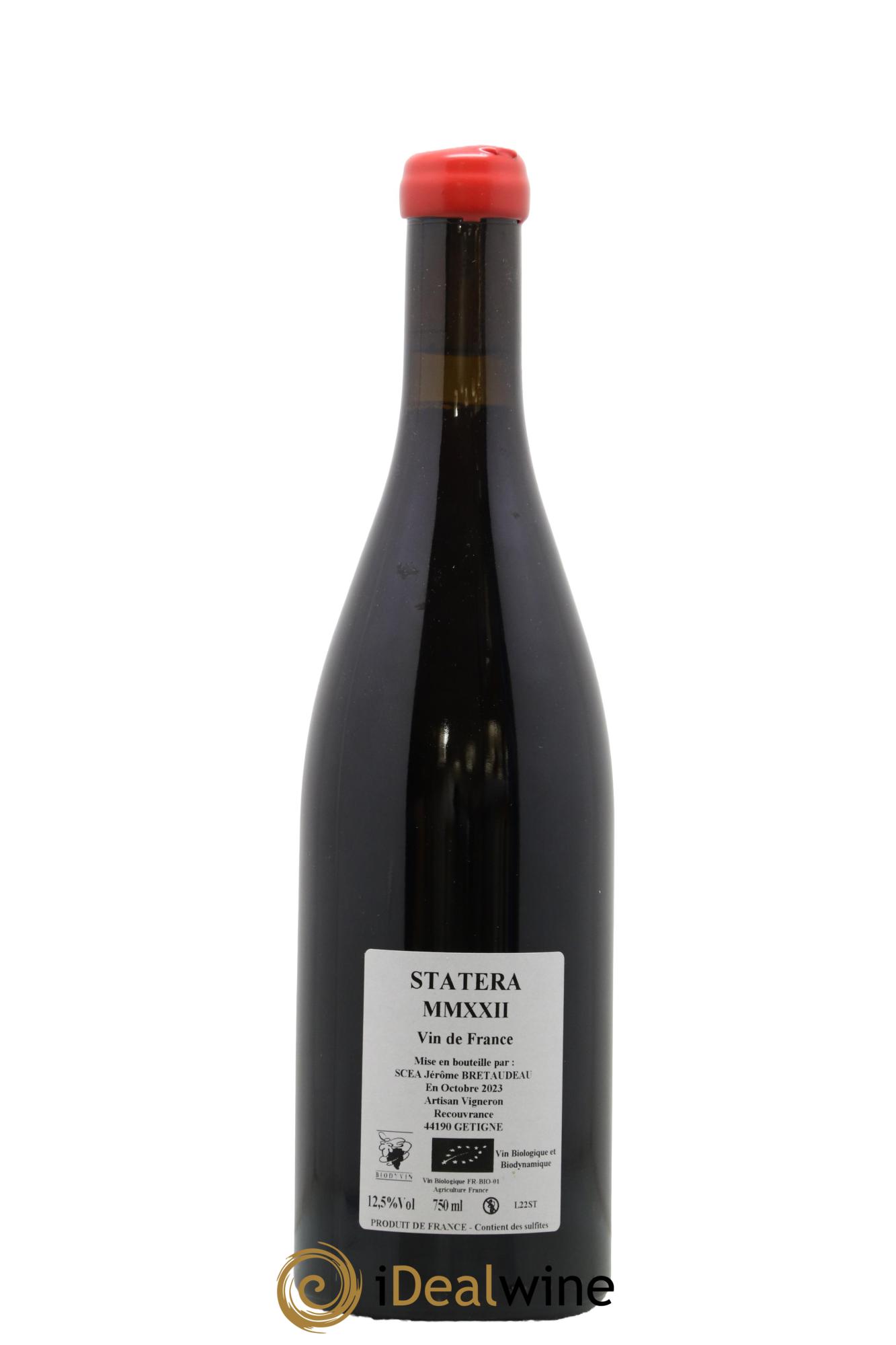 Vin de France Statera Jérôme Bretaudeau - Domaine de Bellevue 2022 - Lot de 1 bouteille - 1