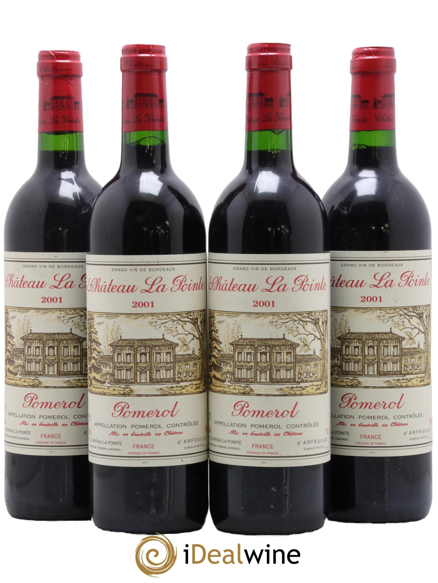 Château la Pointe 2001 - Lot of 4 bottles - 0