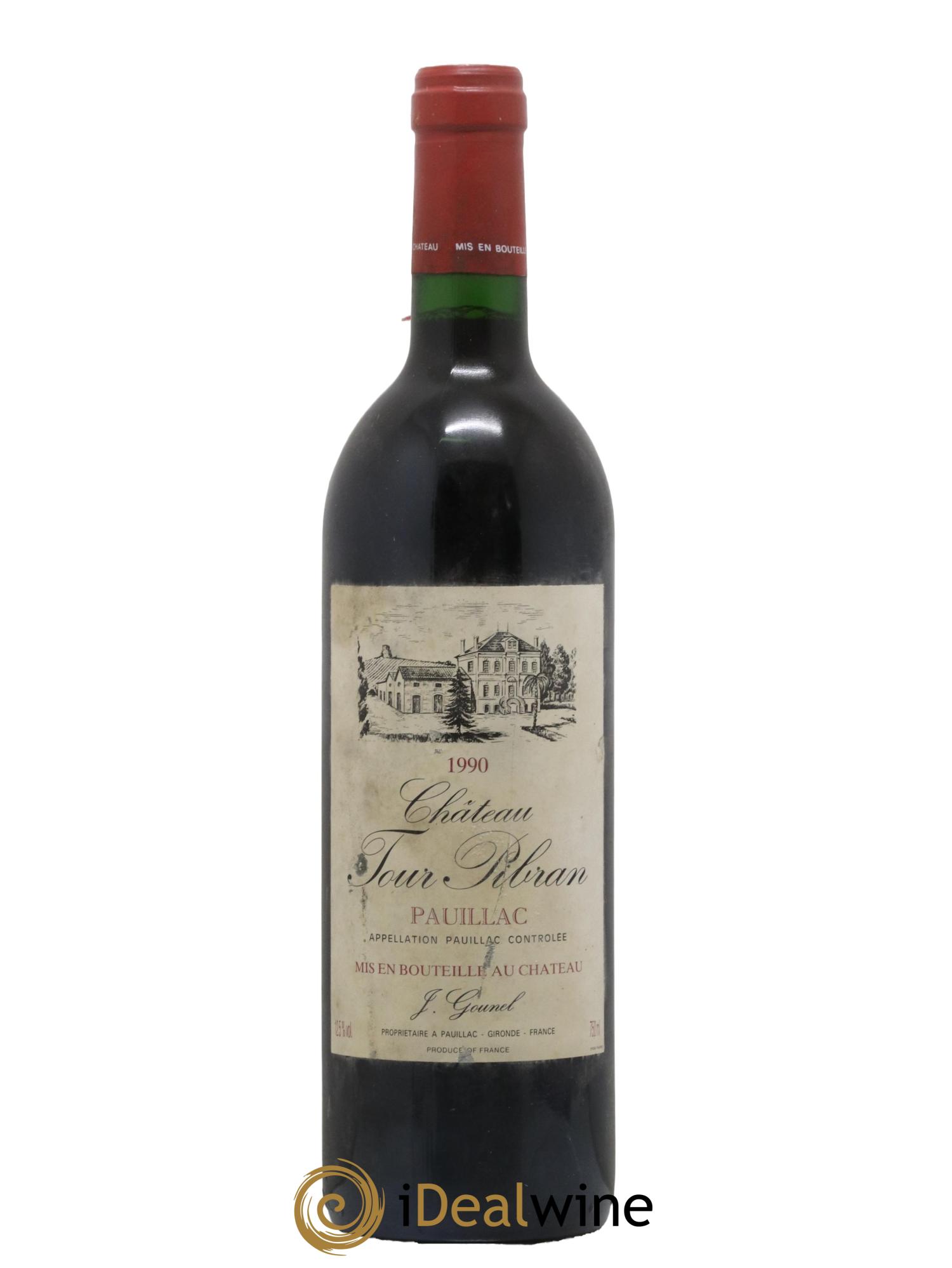 Château Tour Pibran Cru Bourgeois 1990 - Lot de 1 bouteille - 0