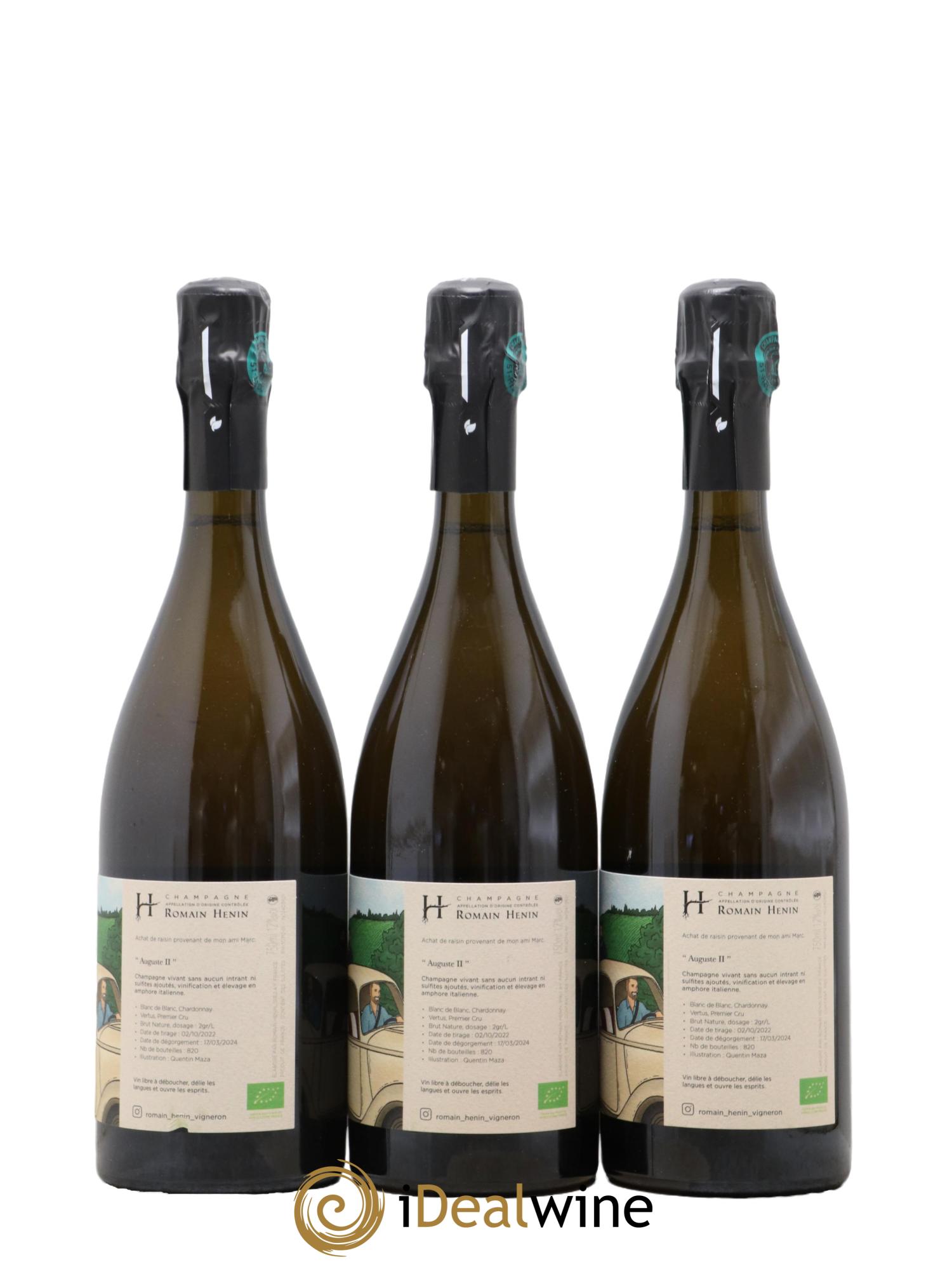 Auguste II Romain Henin Auguste II Romain Hénin - Lot de 3 bouteilles - 1